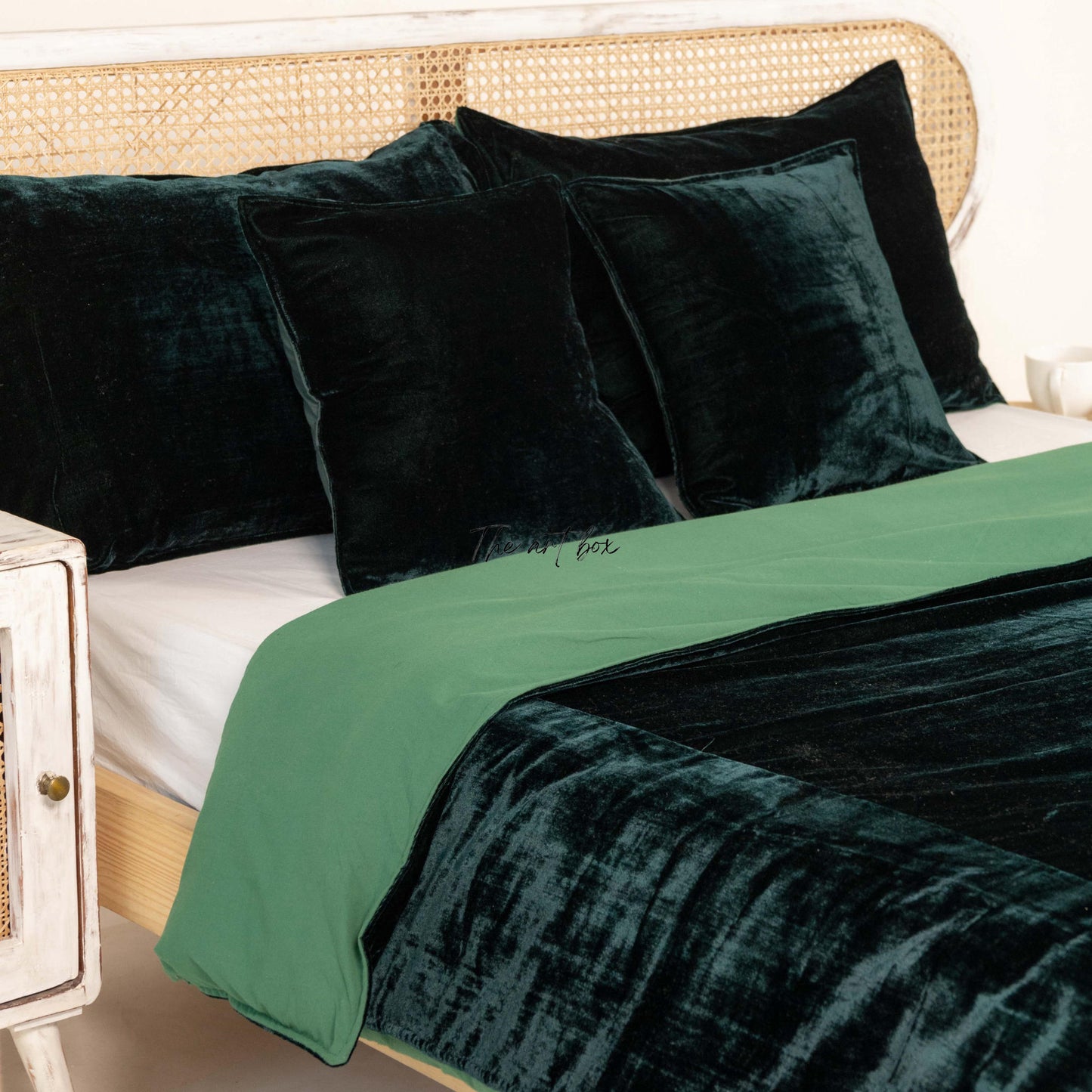 Green Velvet Duvet Cover