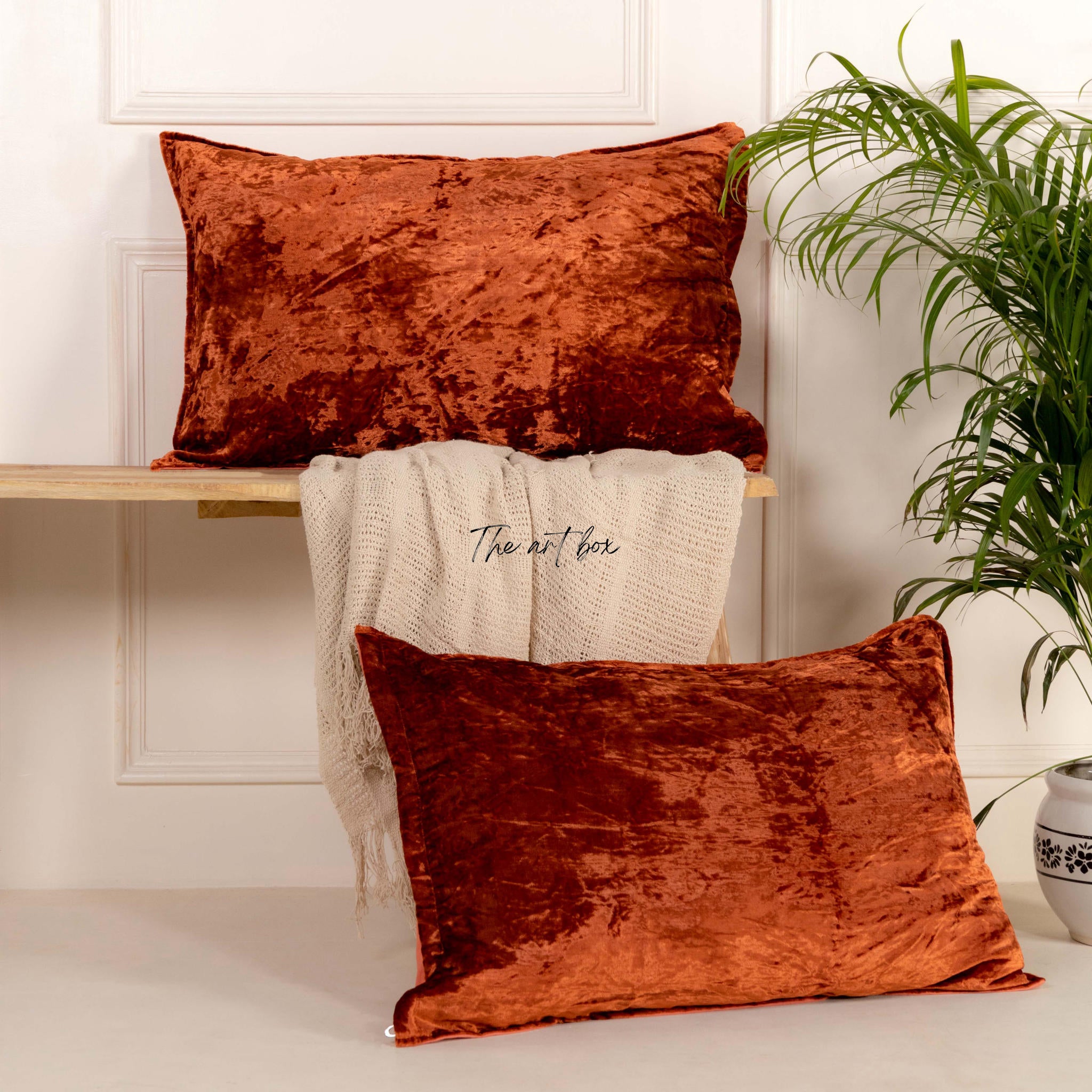 Solid Velvet Pillowcases Cover