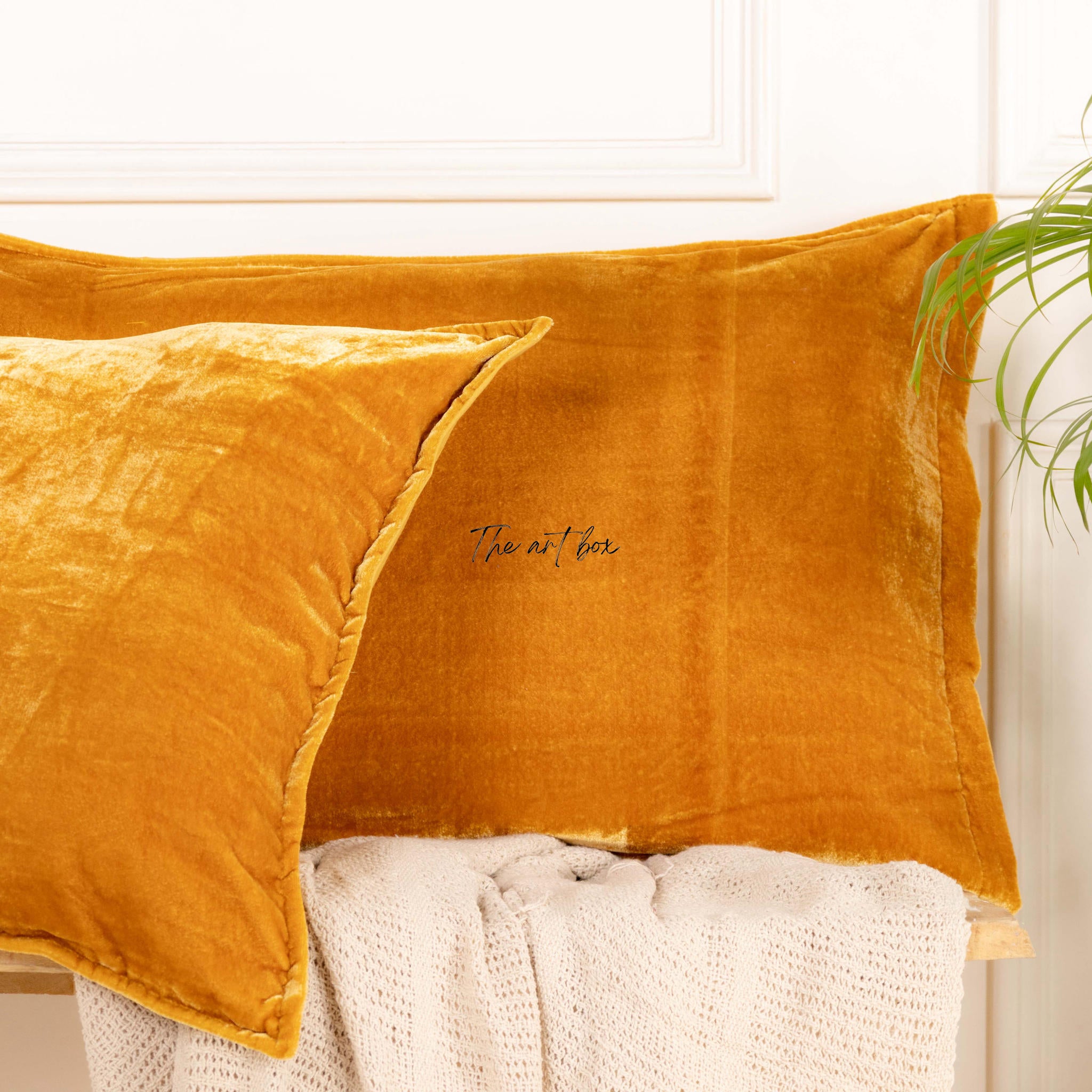 Solid Velvet Gold Pillowcases Cover