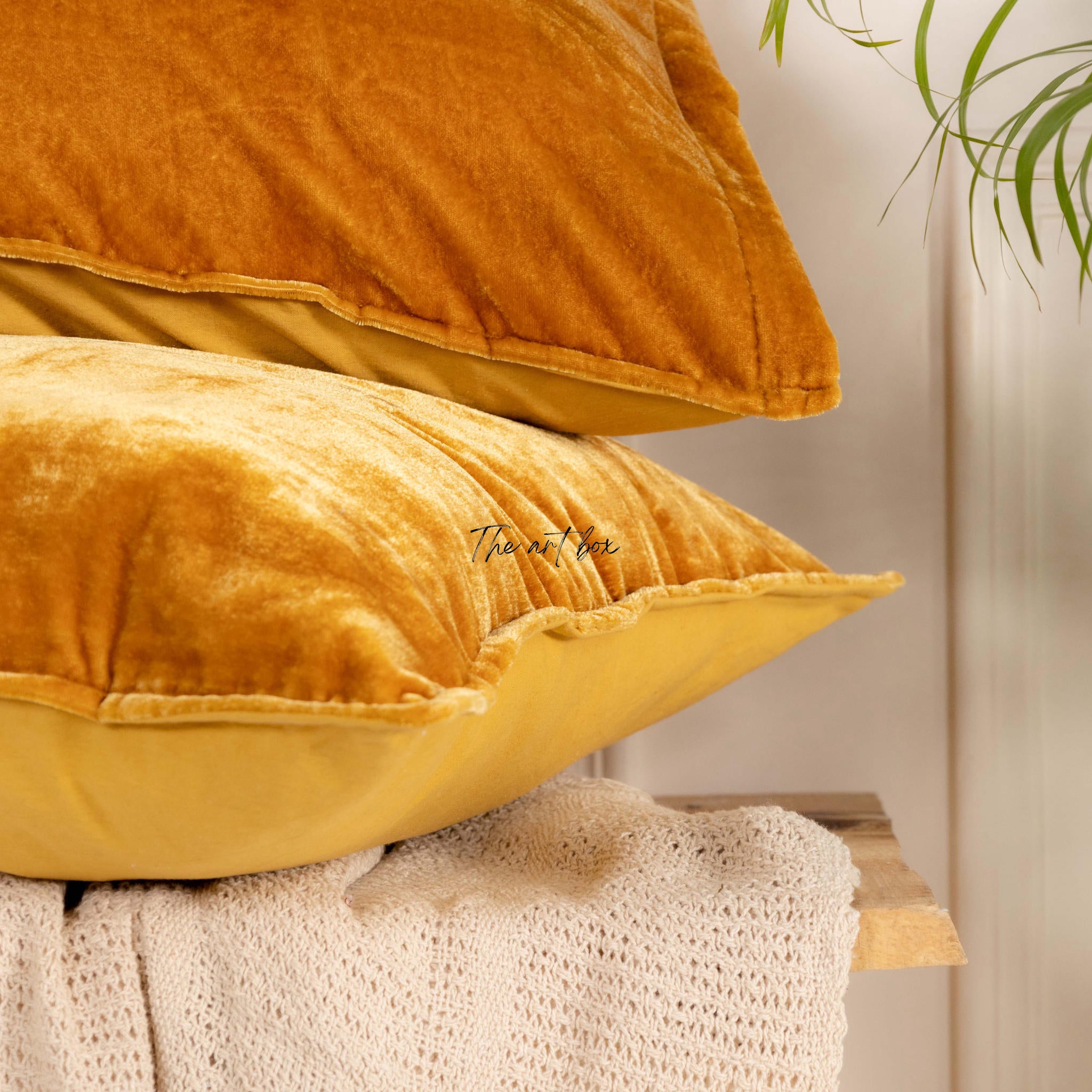 Solid Velvet Gold Pillowcases Cover