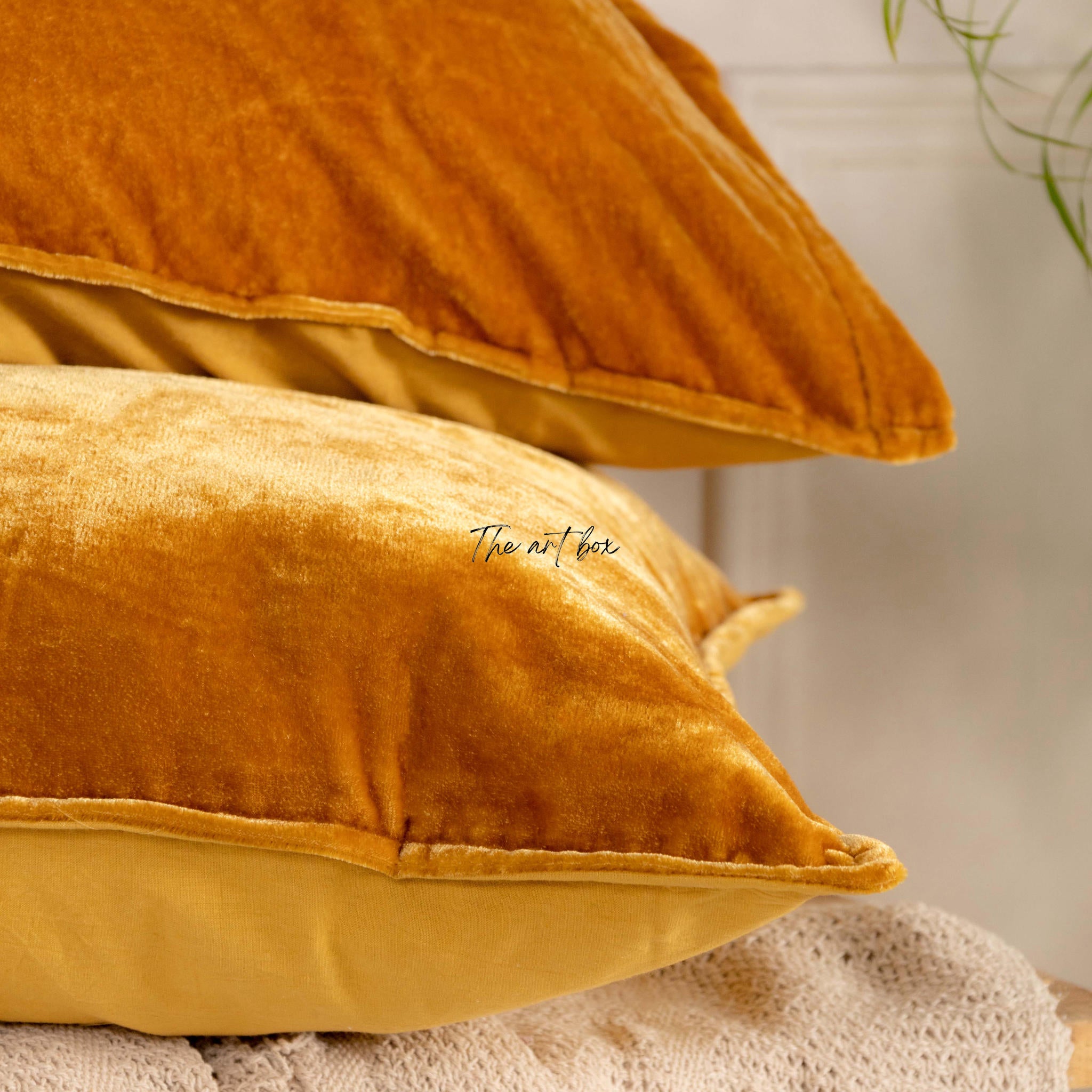 Solid Velvet Gold Pillowcases Cover