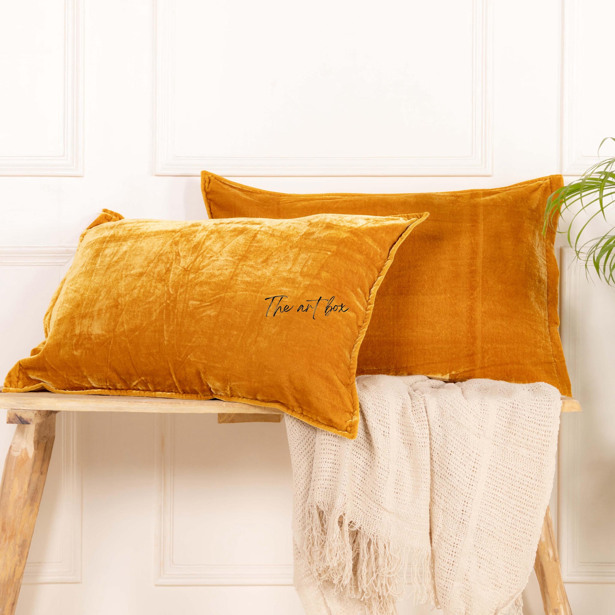 Solid Velvet Gold Pillowcases Cover