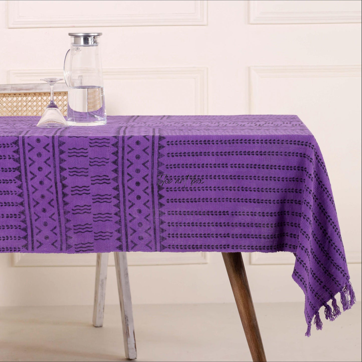 Purple Printed Table Cover