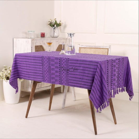 Purple Printed Table Cover