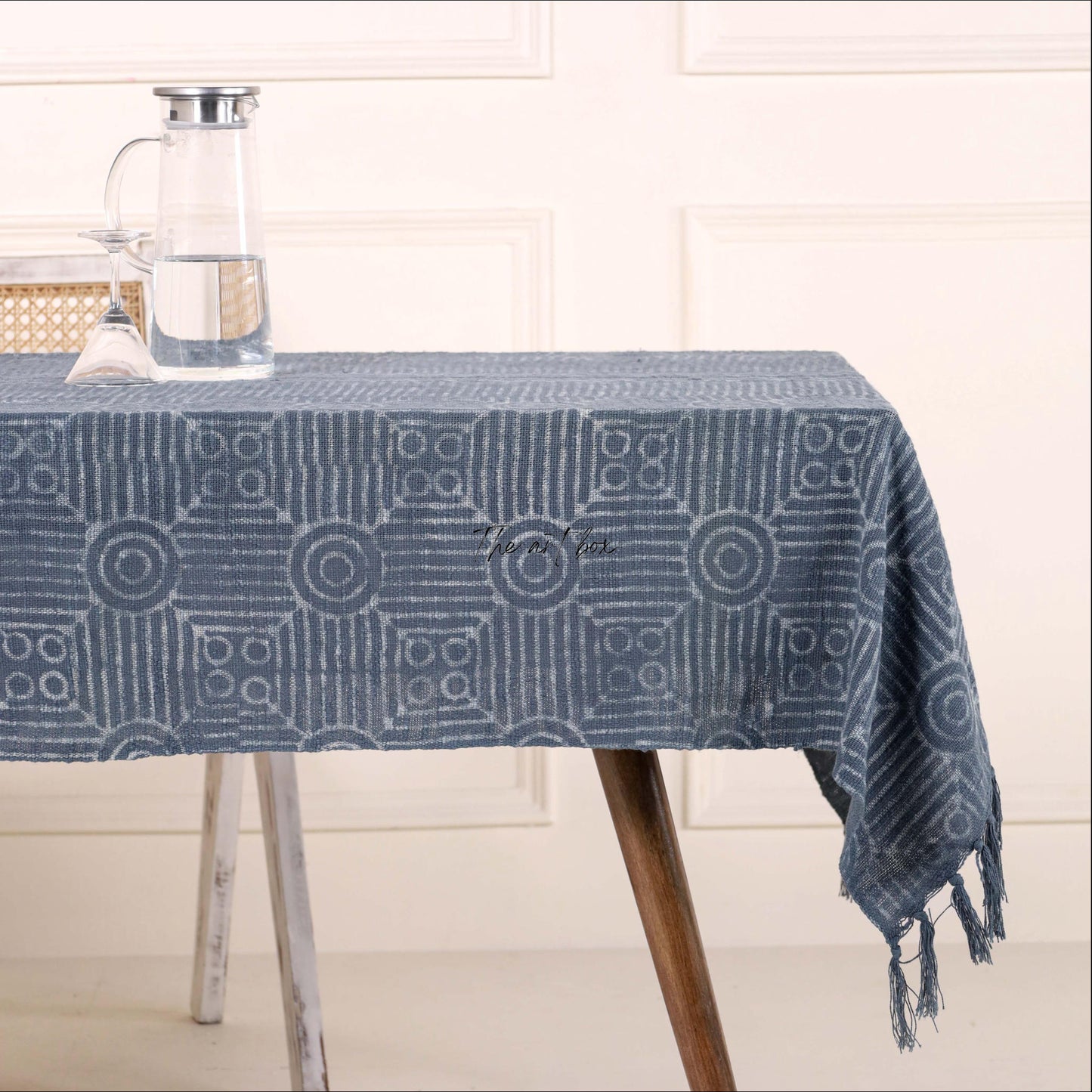 Grey Printed Table Cover