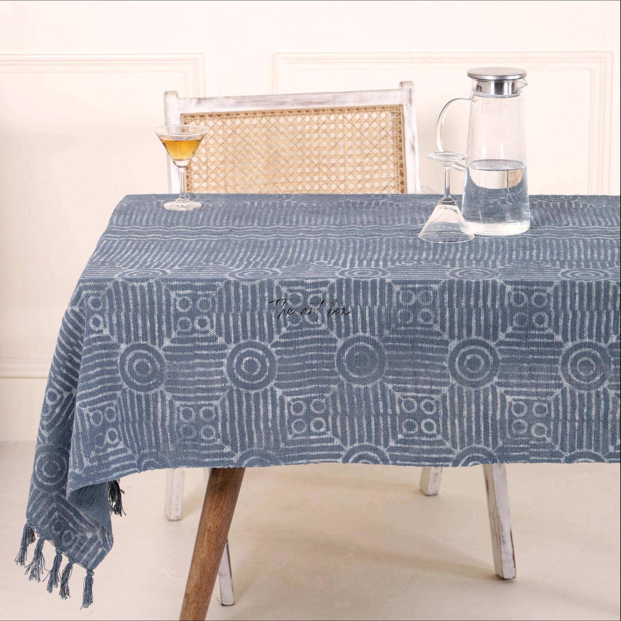 Grey Printed Table Cover