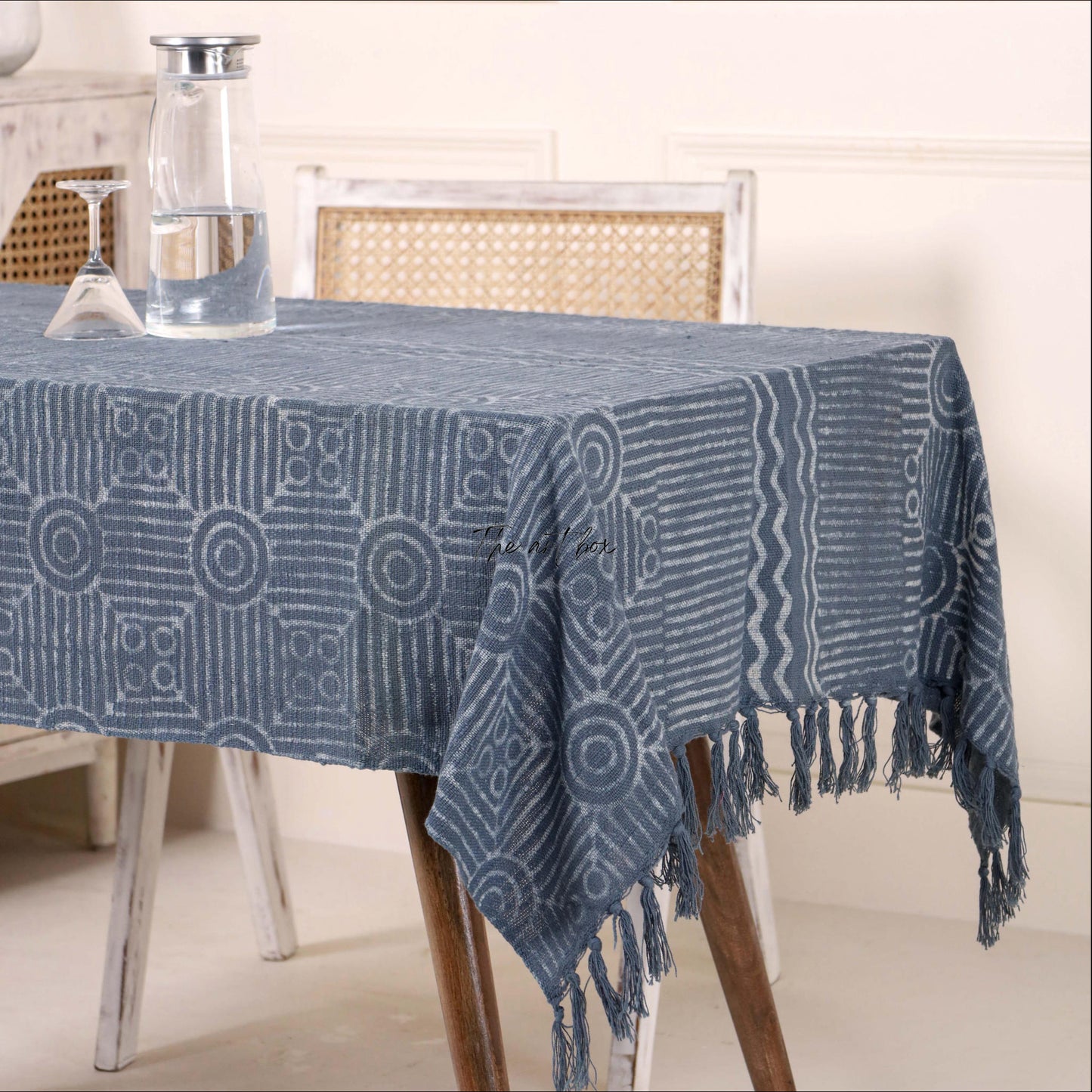 Grey Printed Table Cover