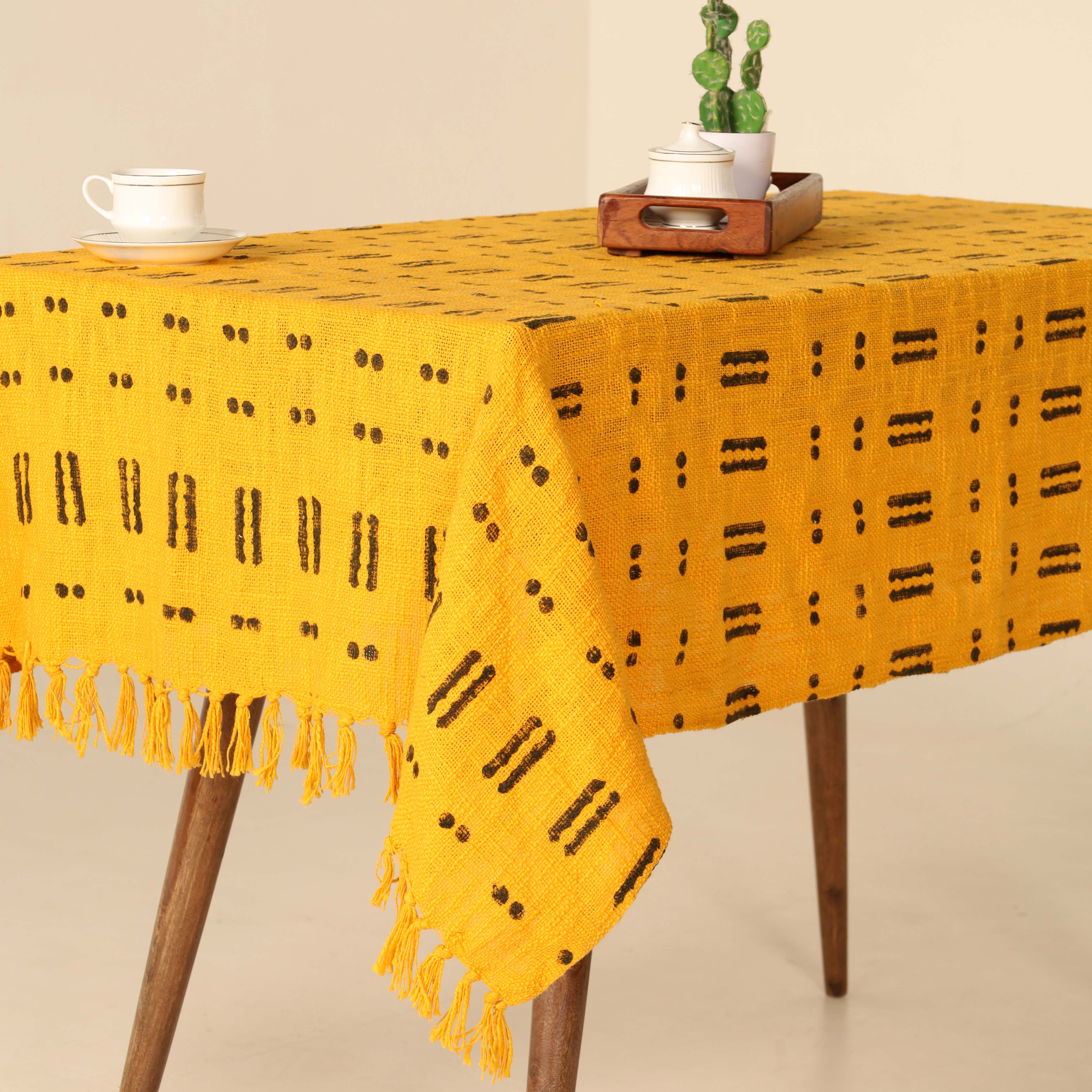 Yellow Cotton Tablecloth