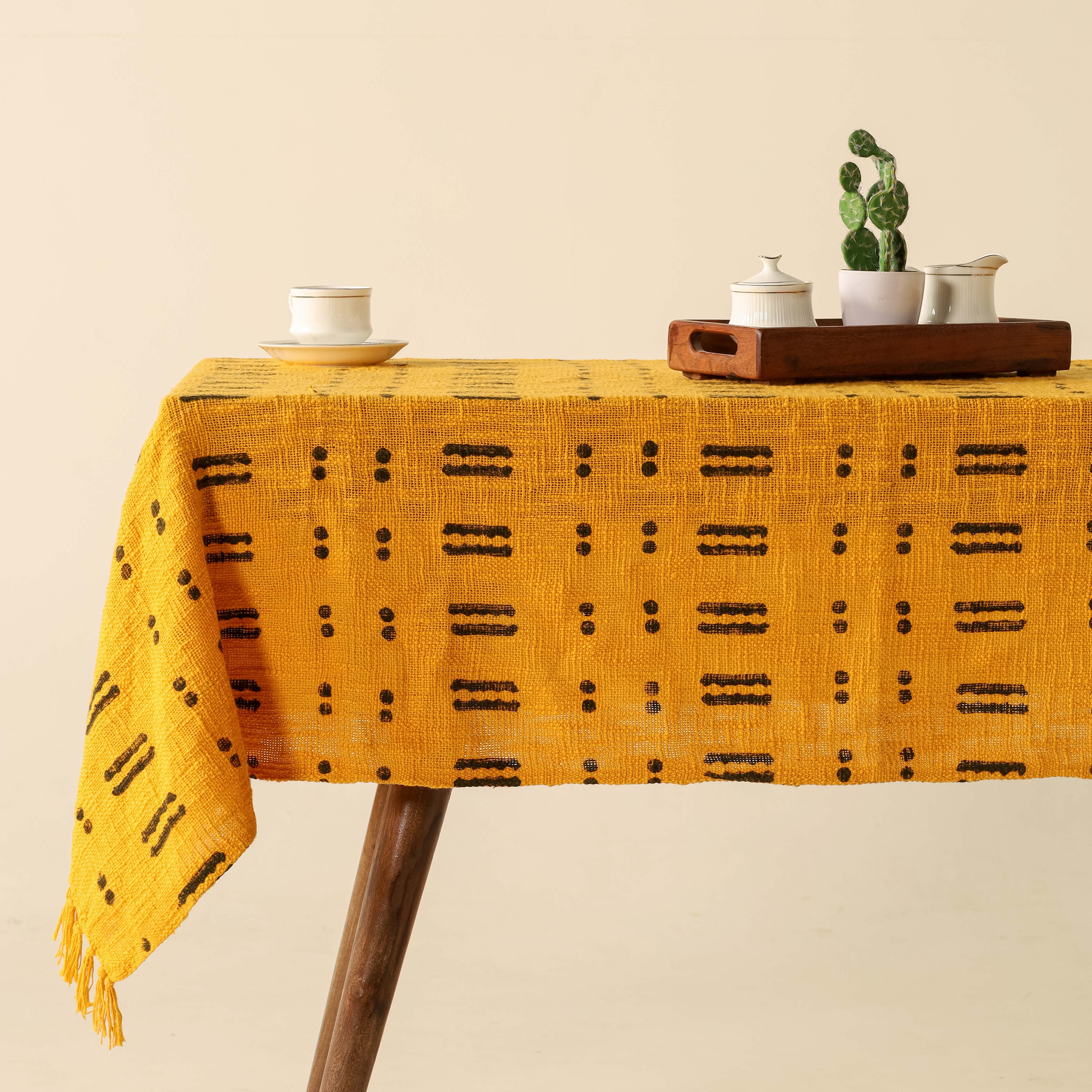 Yellow Cotton Tablecloth