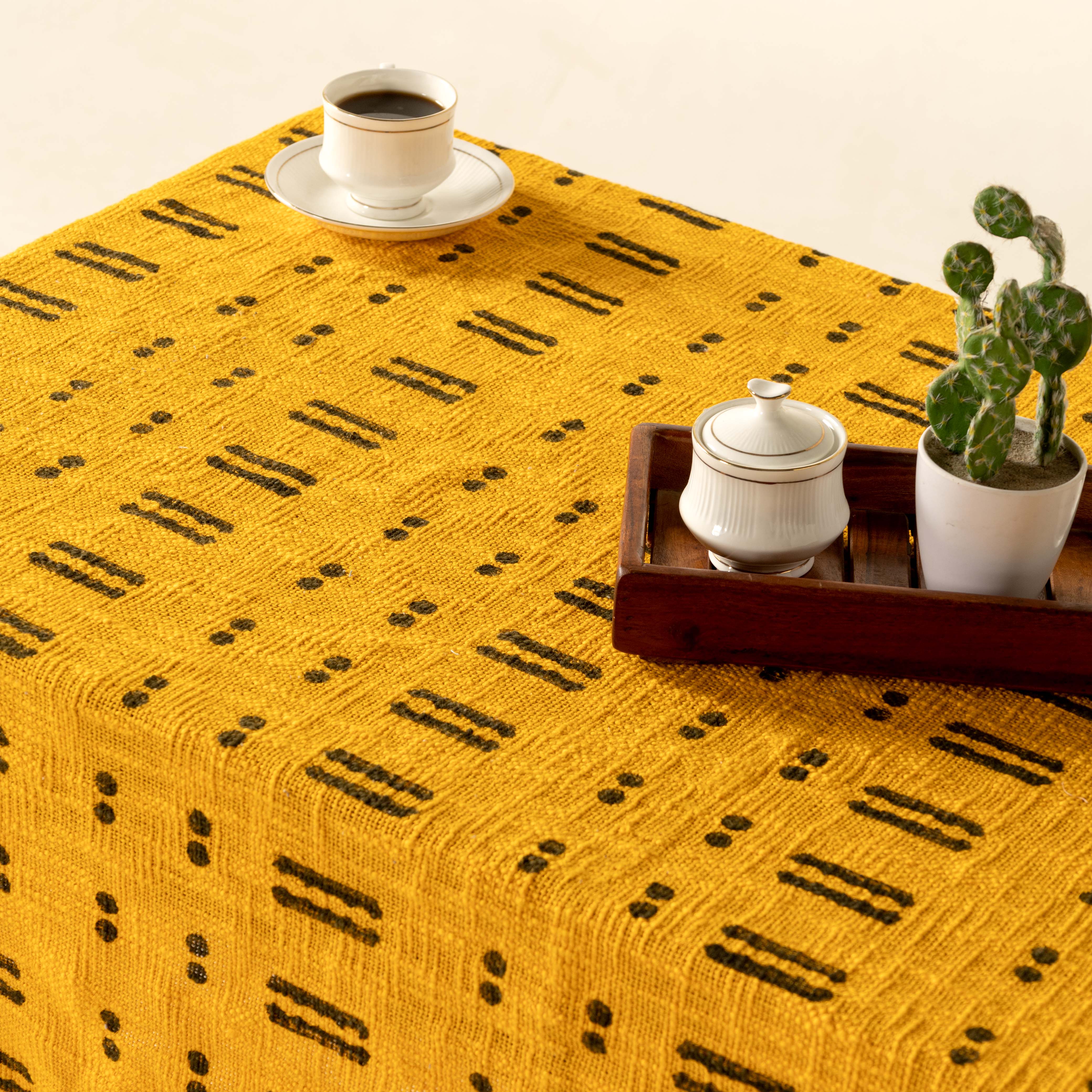 Yellow Cotton Tablecloth