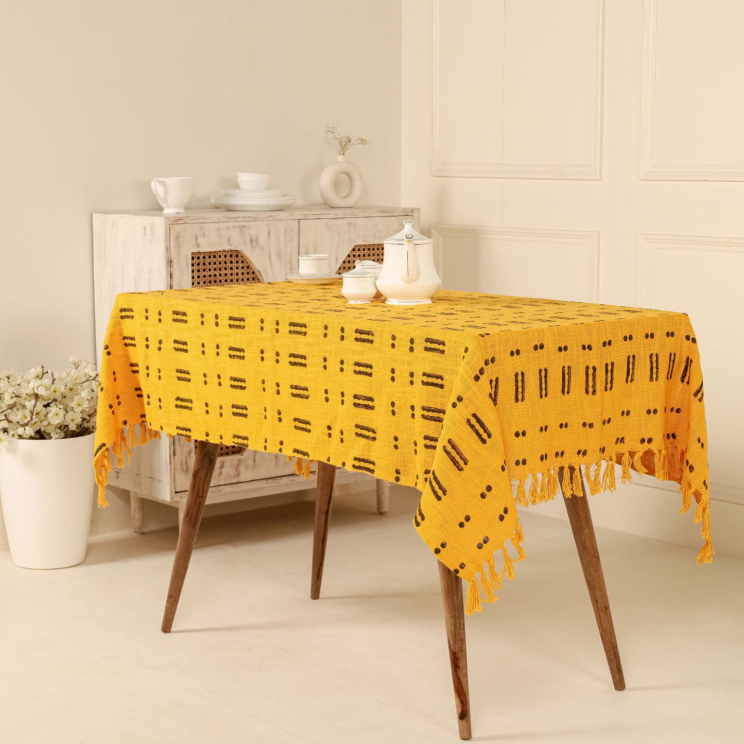 Yellow Cotton Tablecloth