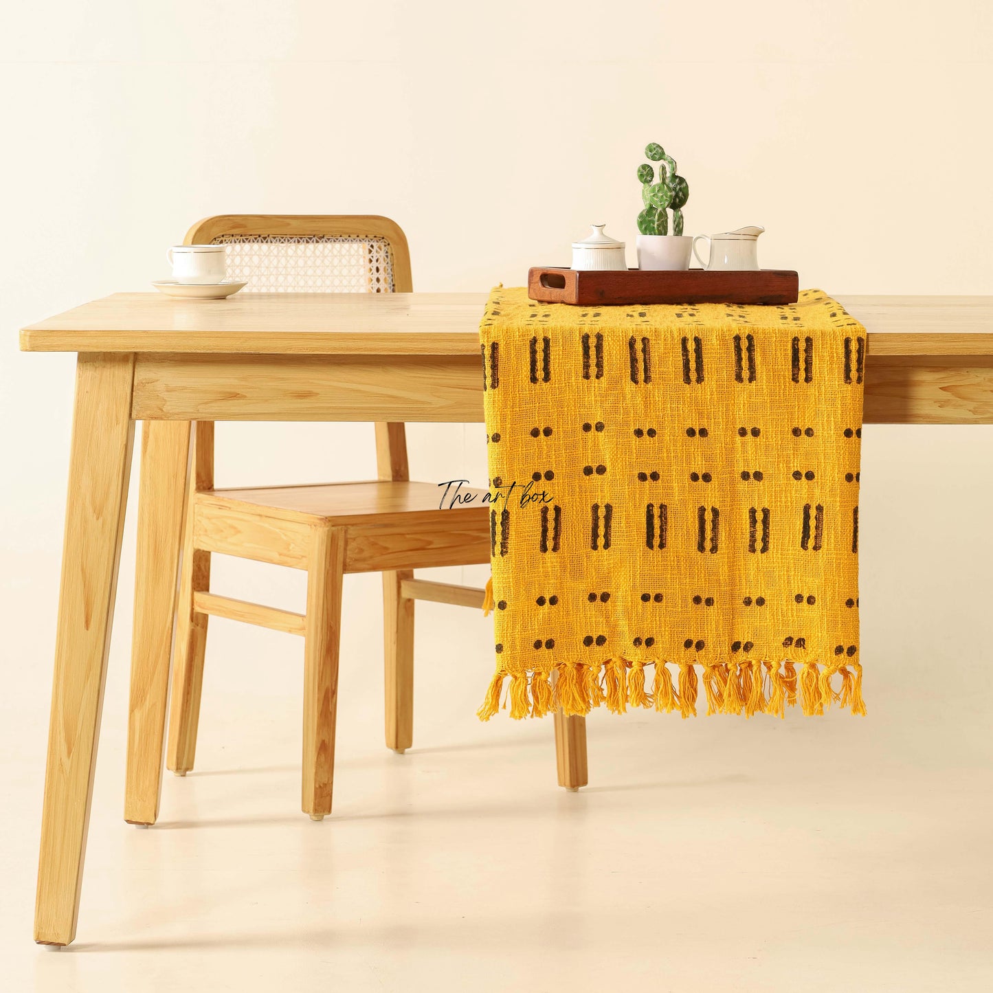 Yellow Cotton Table Runner