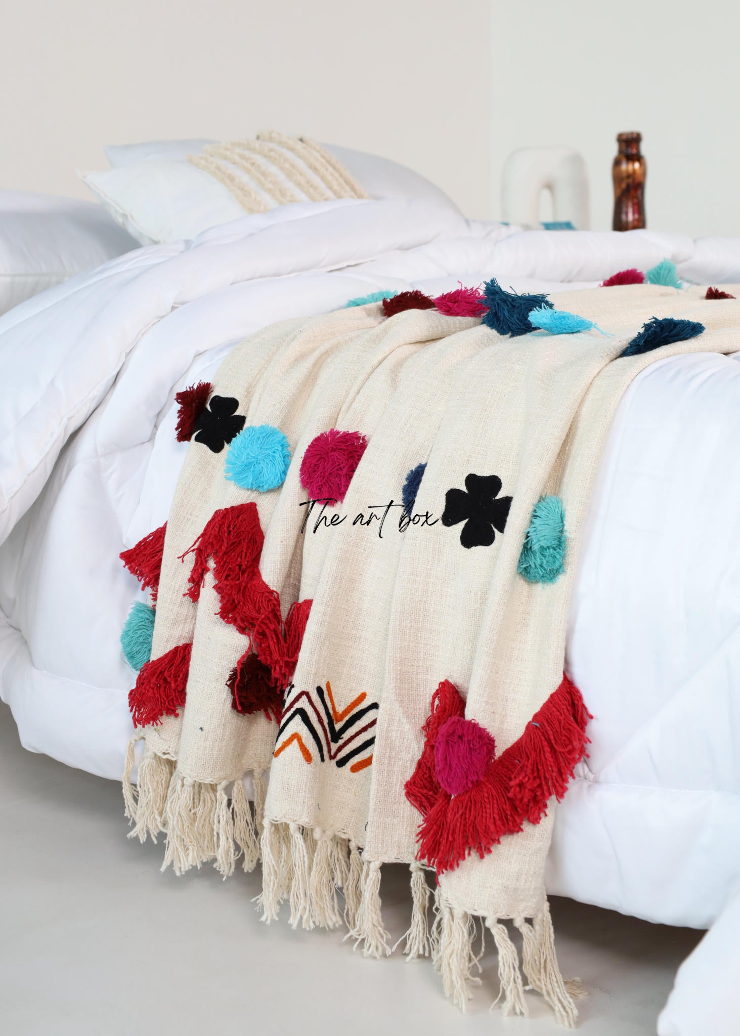 Decorative Bedding Embroidered Throw