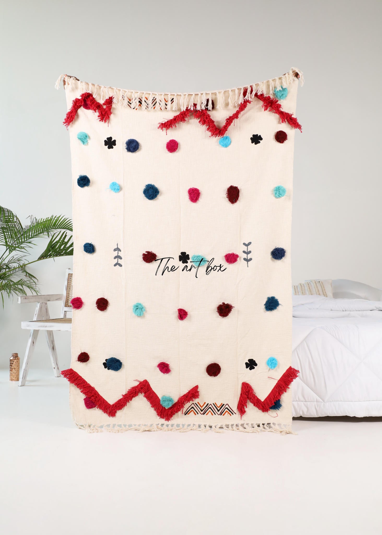 Decorative Bedding Embroidered Throw