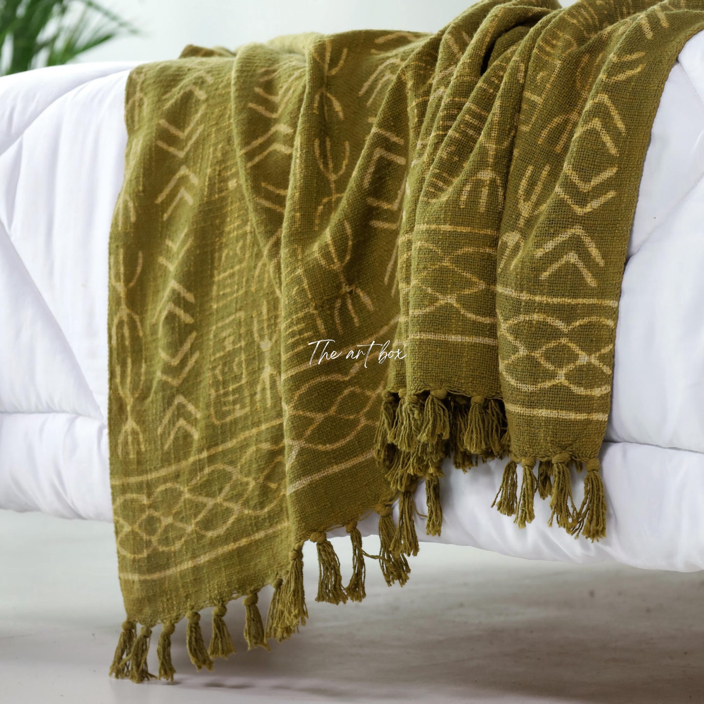 Mud Cloth Green Daabu Print Throw