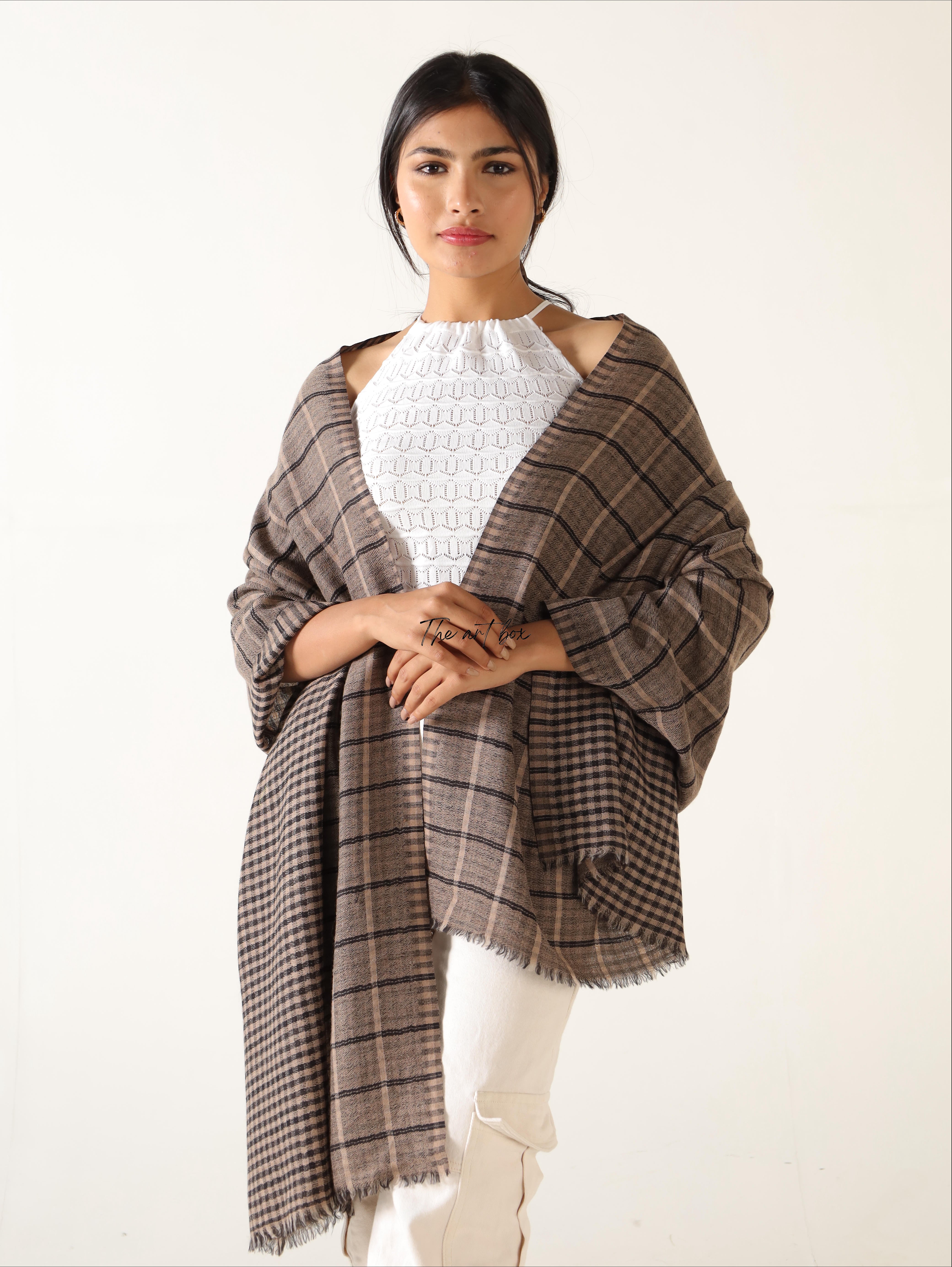 Reversible Plaid Scarf Shawl Your Everyday Cashmere Feel