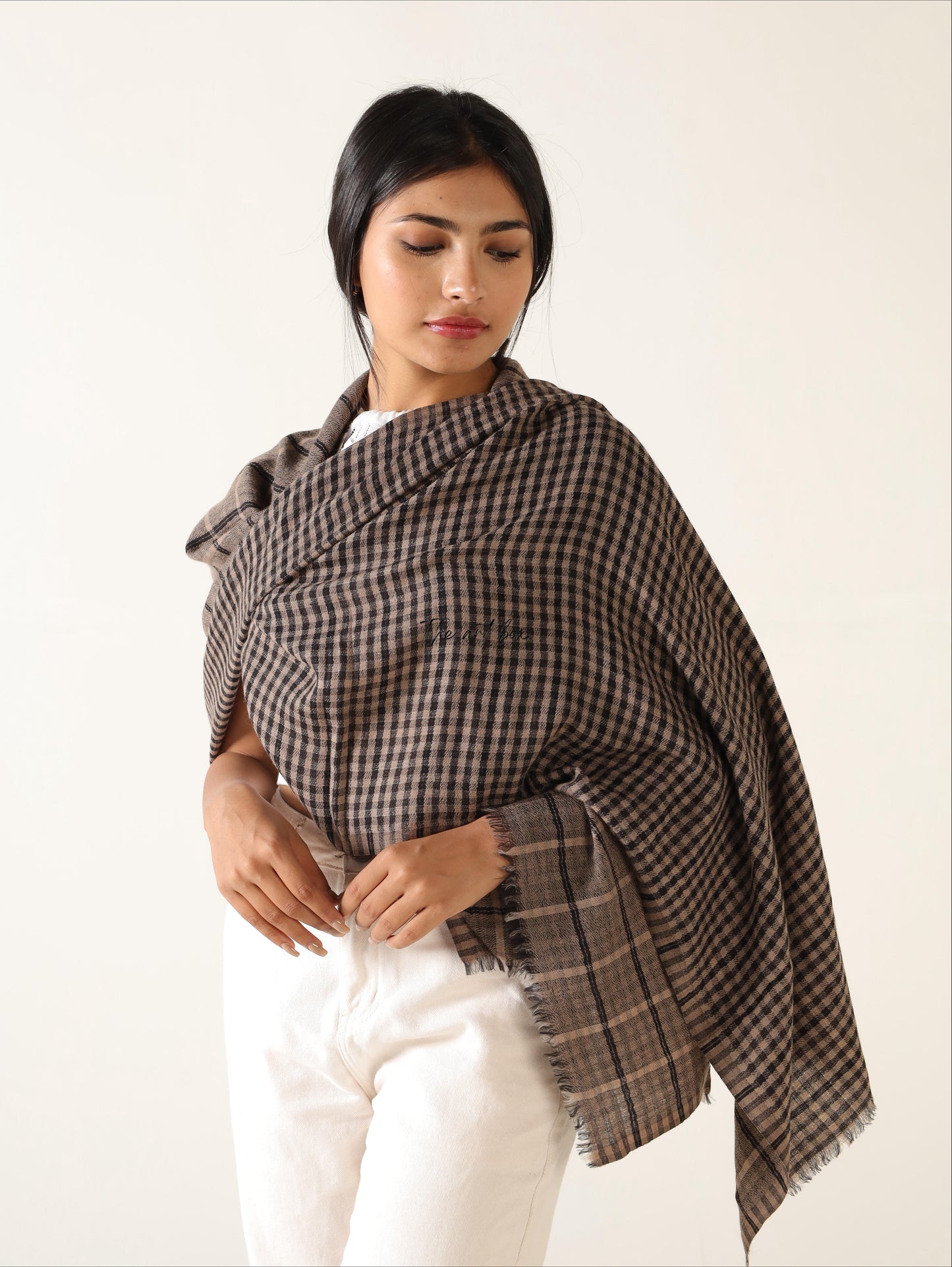 Reversible Plaid Scarf Shawl Your Everyday Cashmere Feel