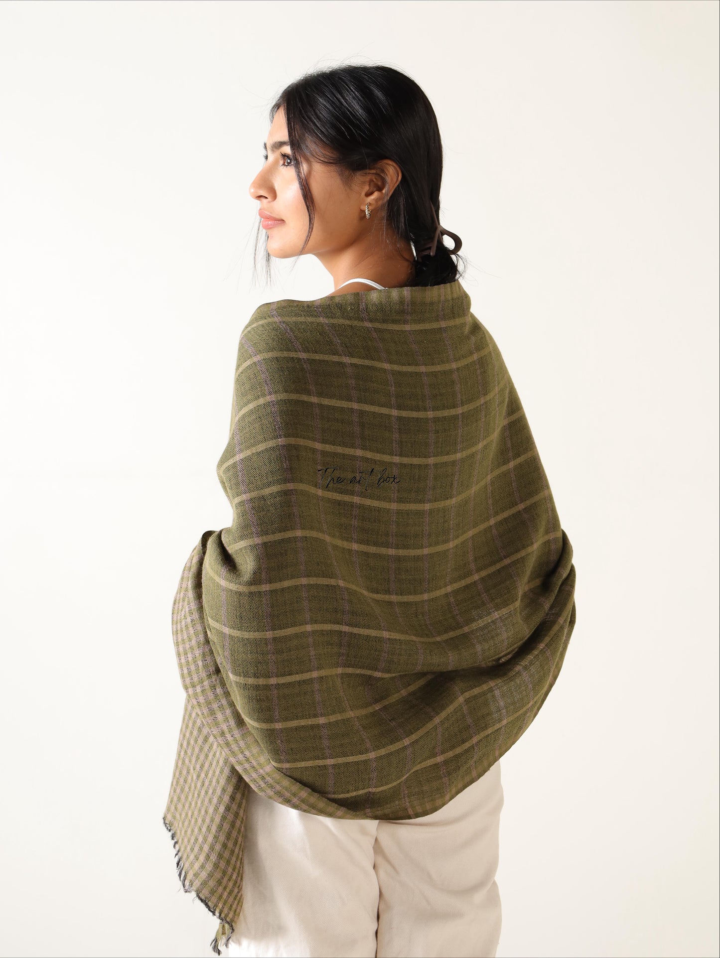 Cashmere Feel Reversible Plaid Shawl Your Travel Companion With Scarf