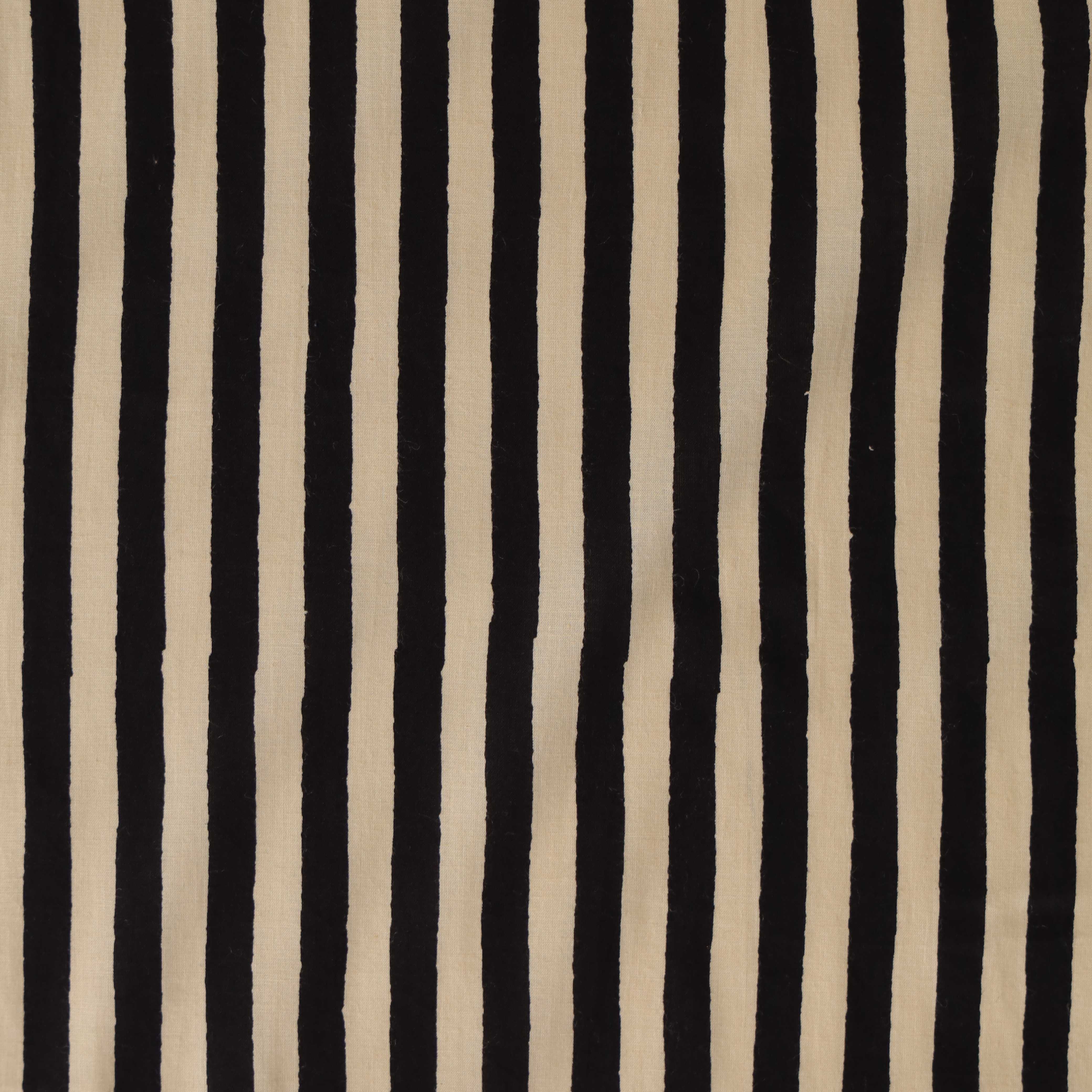 Premium Onyx Stripe Screen Printed Cotton Fabric by the Yard