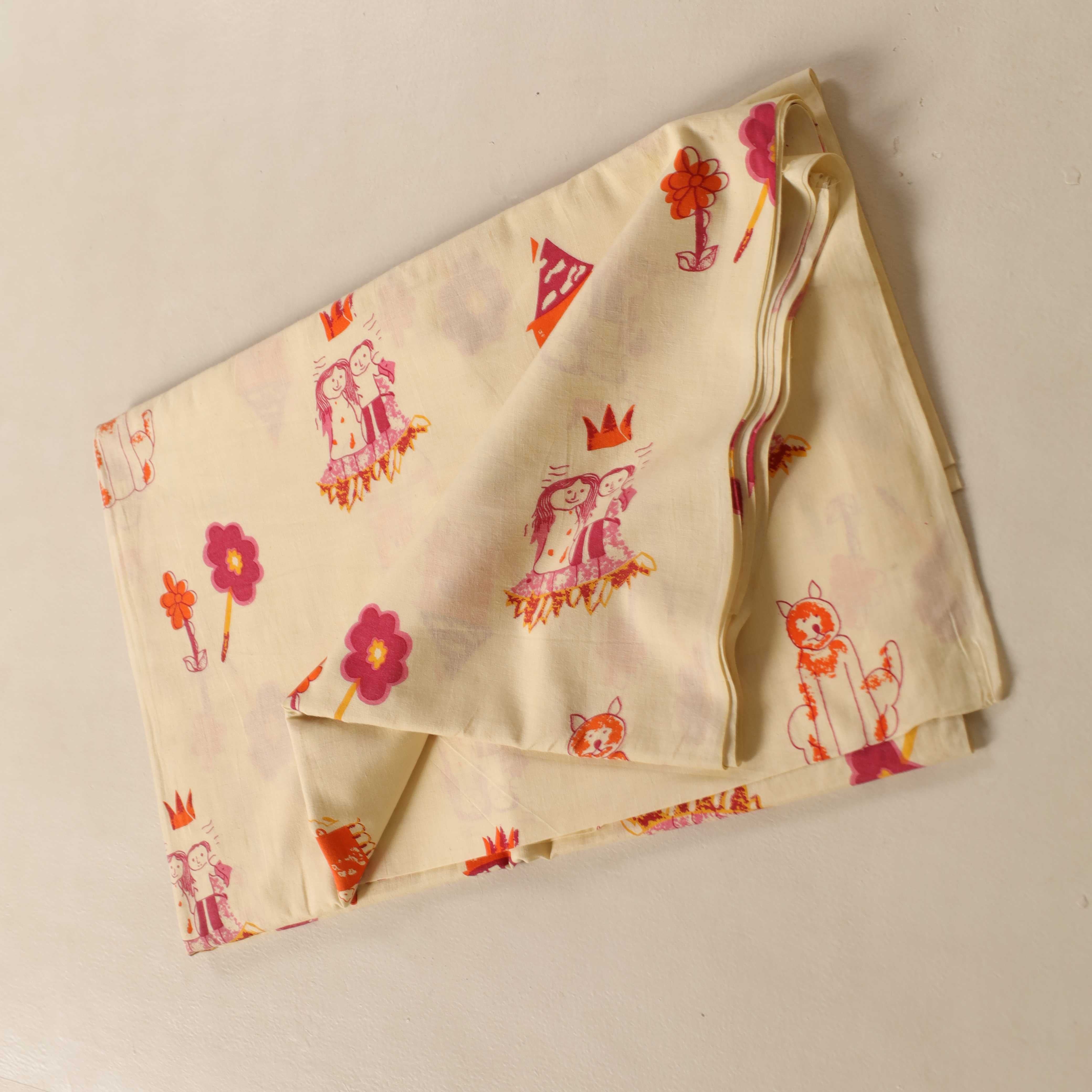 (1 Yard) Azure Vine Artisan Hand Block Printed Cotton Fabric