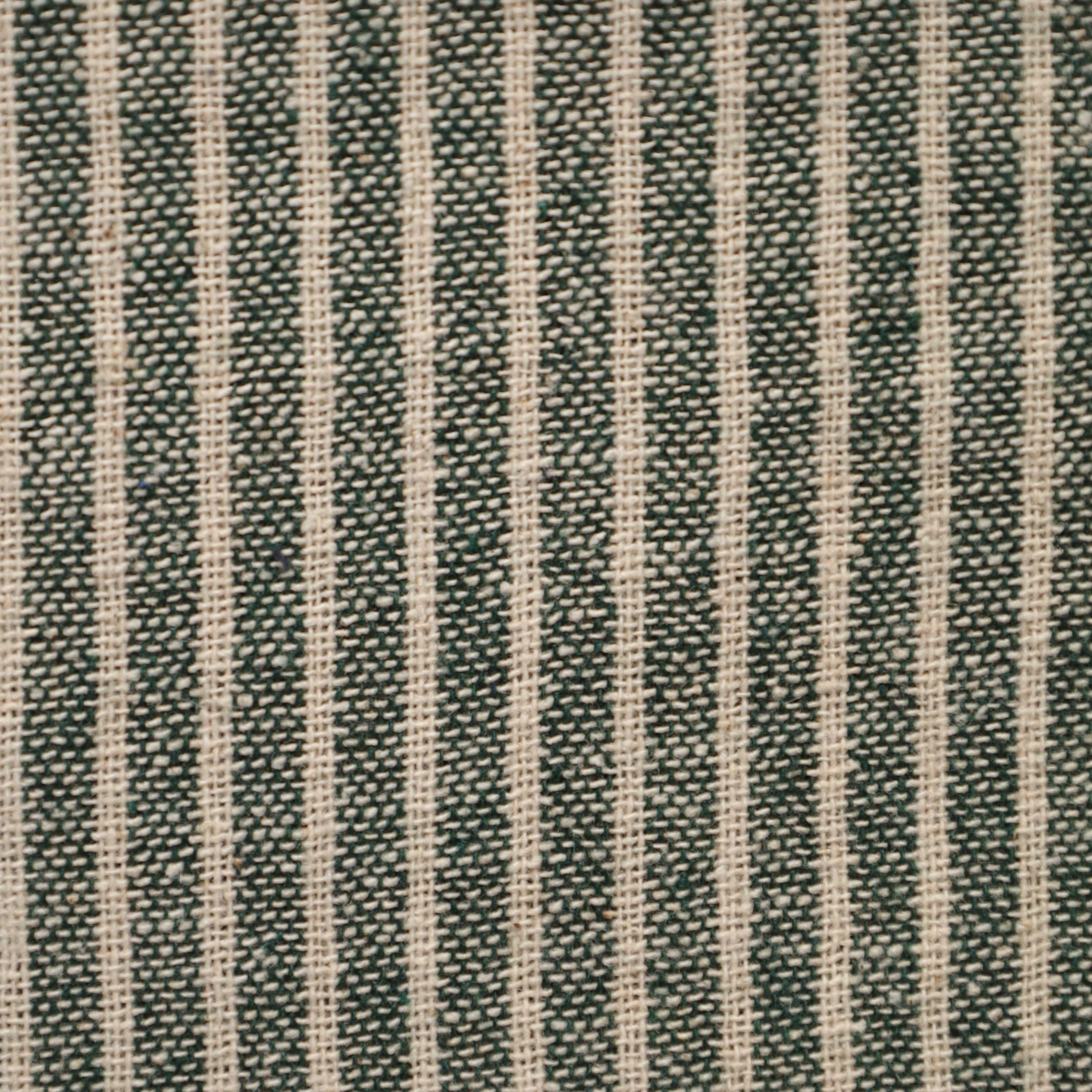 Forest Green Striped Premium Cotton Woven Fabric By The Yard