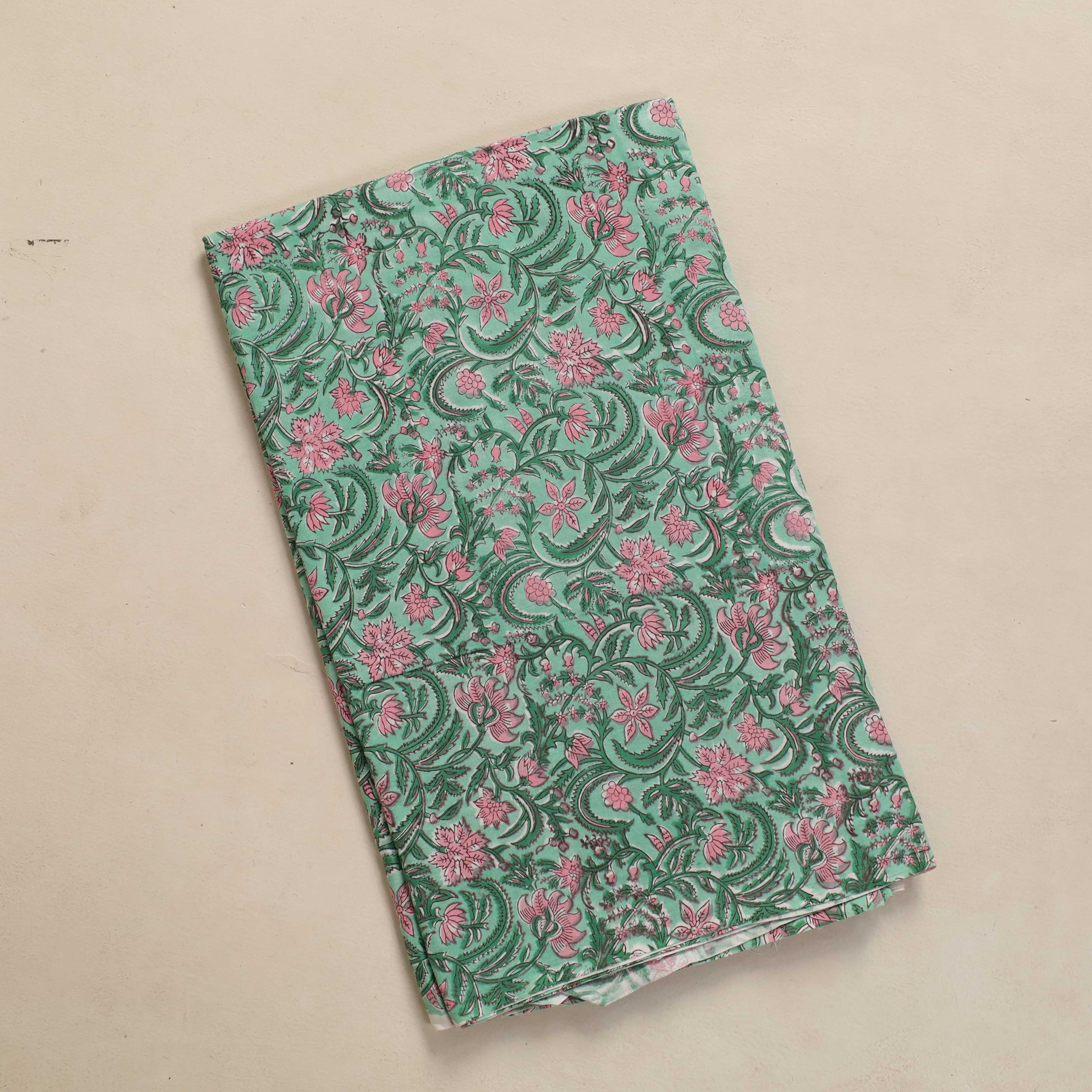 Heritage Floral Hand Block Printed Cotton Fabric Collection