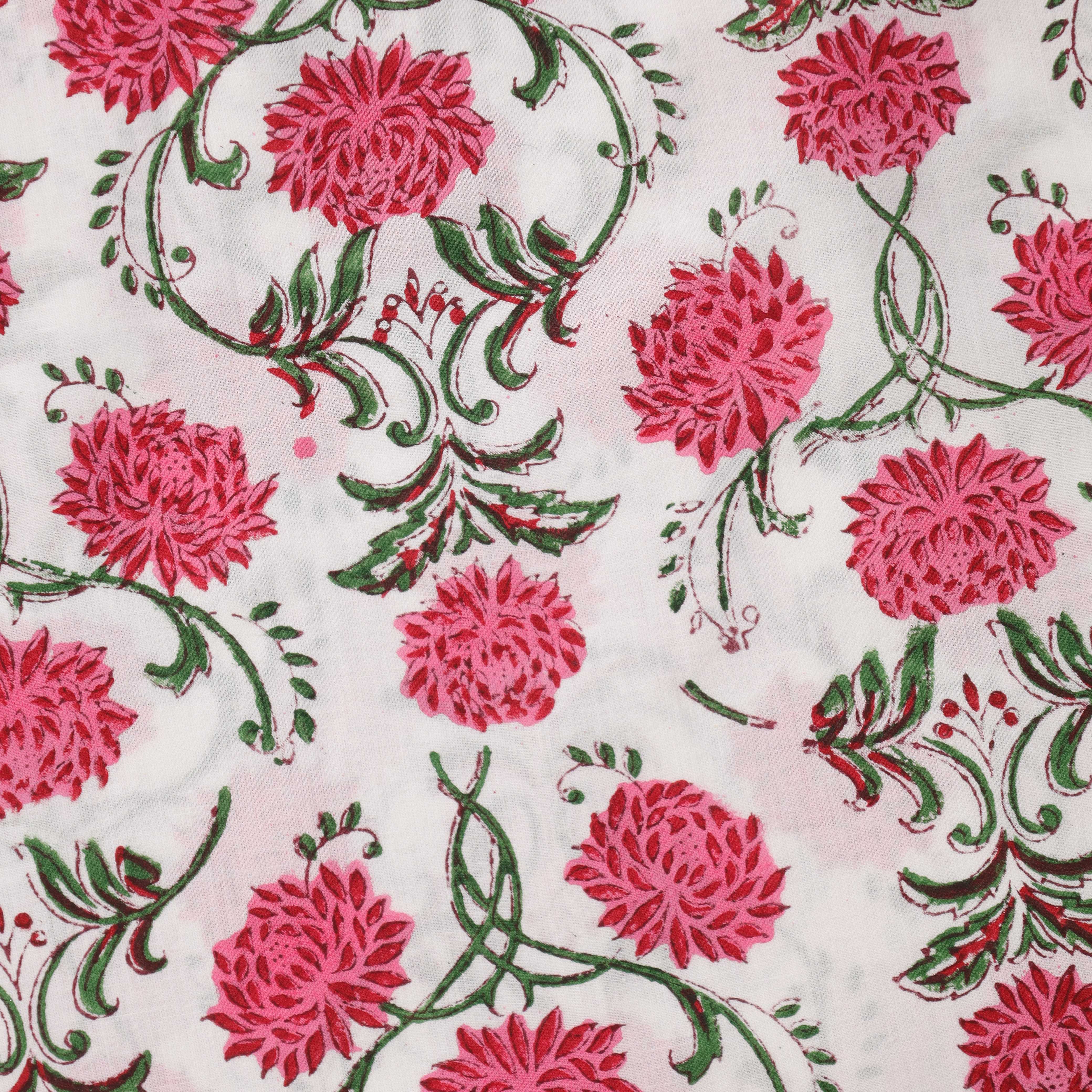 Heritage Botanical Hand Block Printed Cotton Fabric Collection