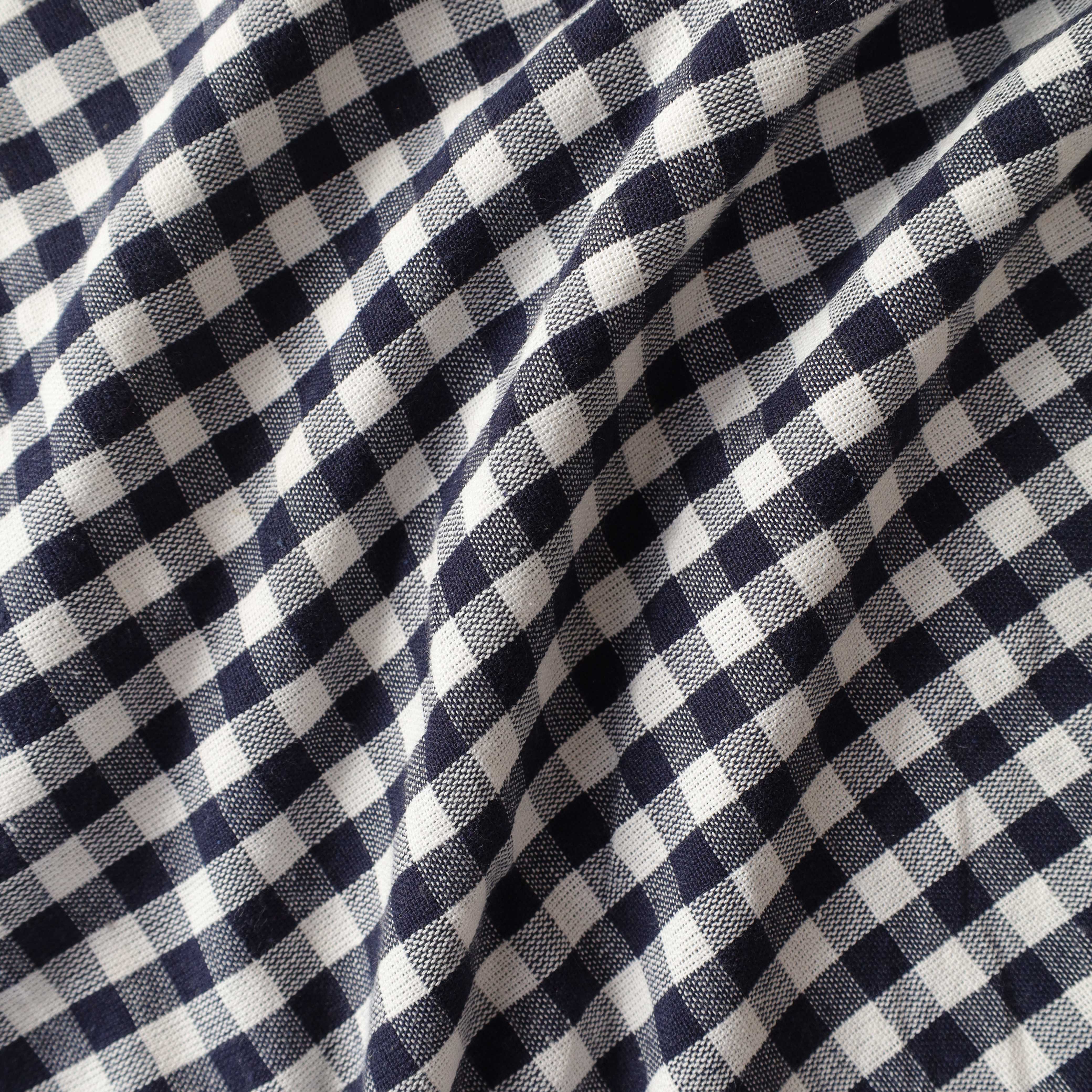 Black Gingham Premium Cotton Woven Fabric By The Yard