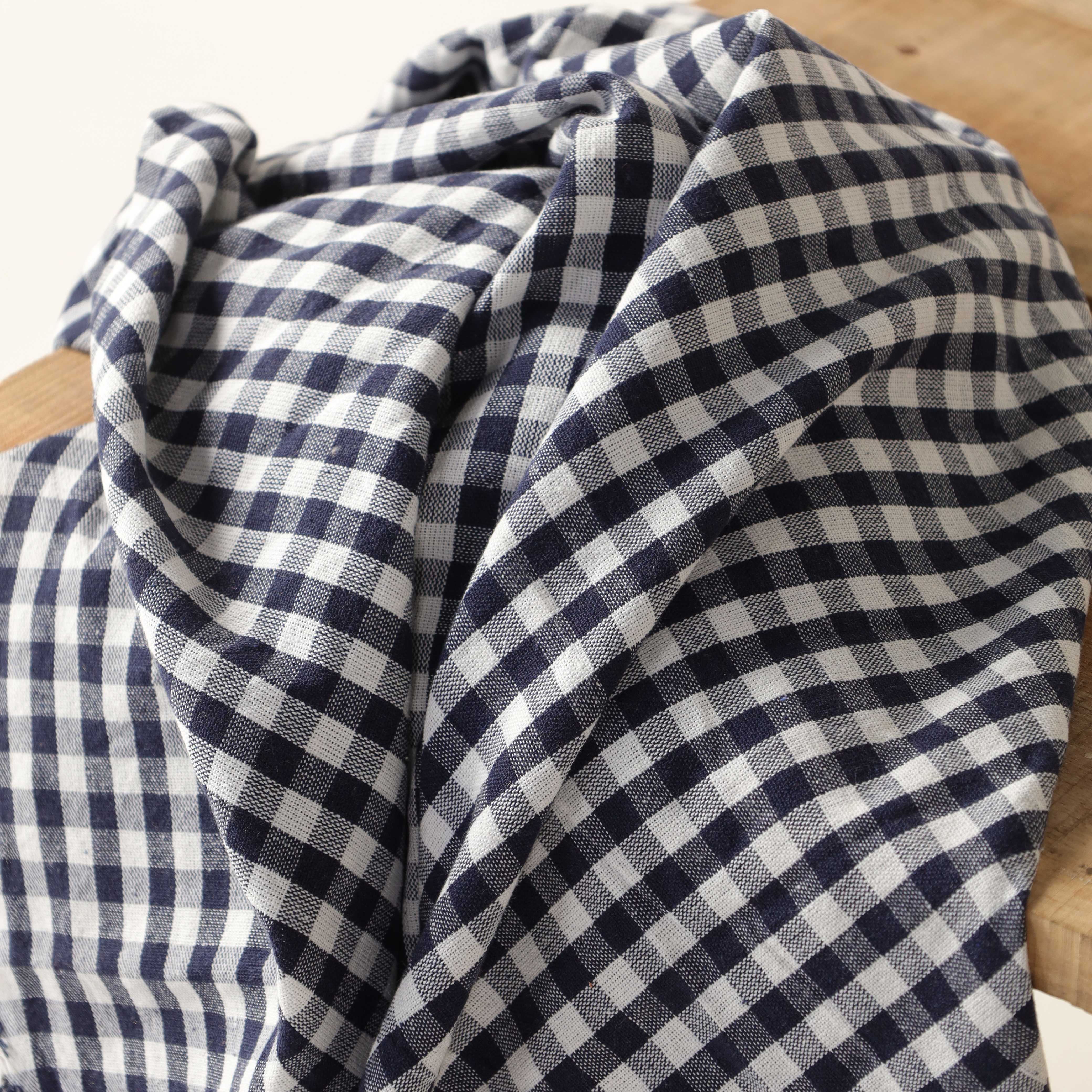 Black Gingham Premium Cotton Woven Fabric By The Yard
