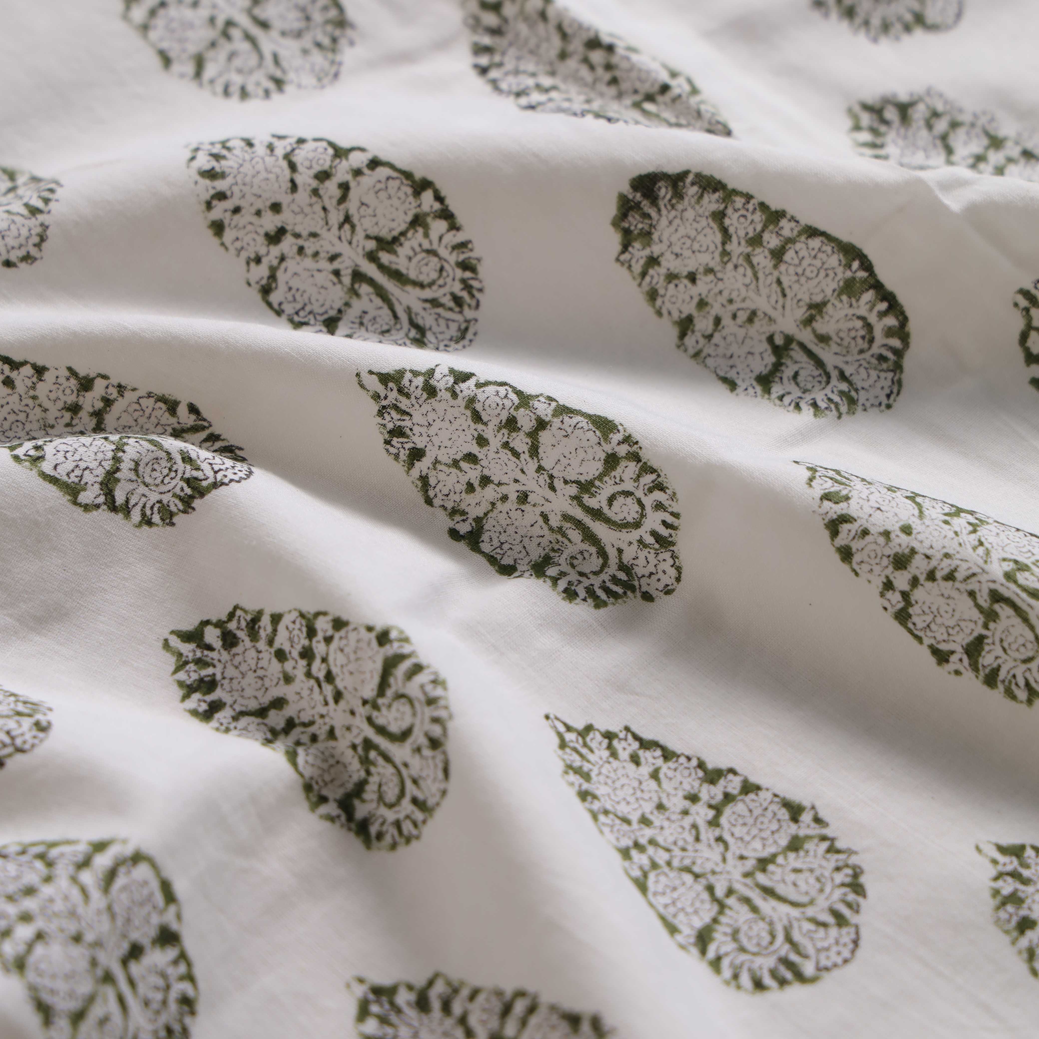 Modern Grey Botanical Leaf Cotton Curtain – Single Panel Decor