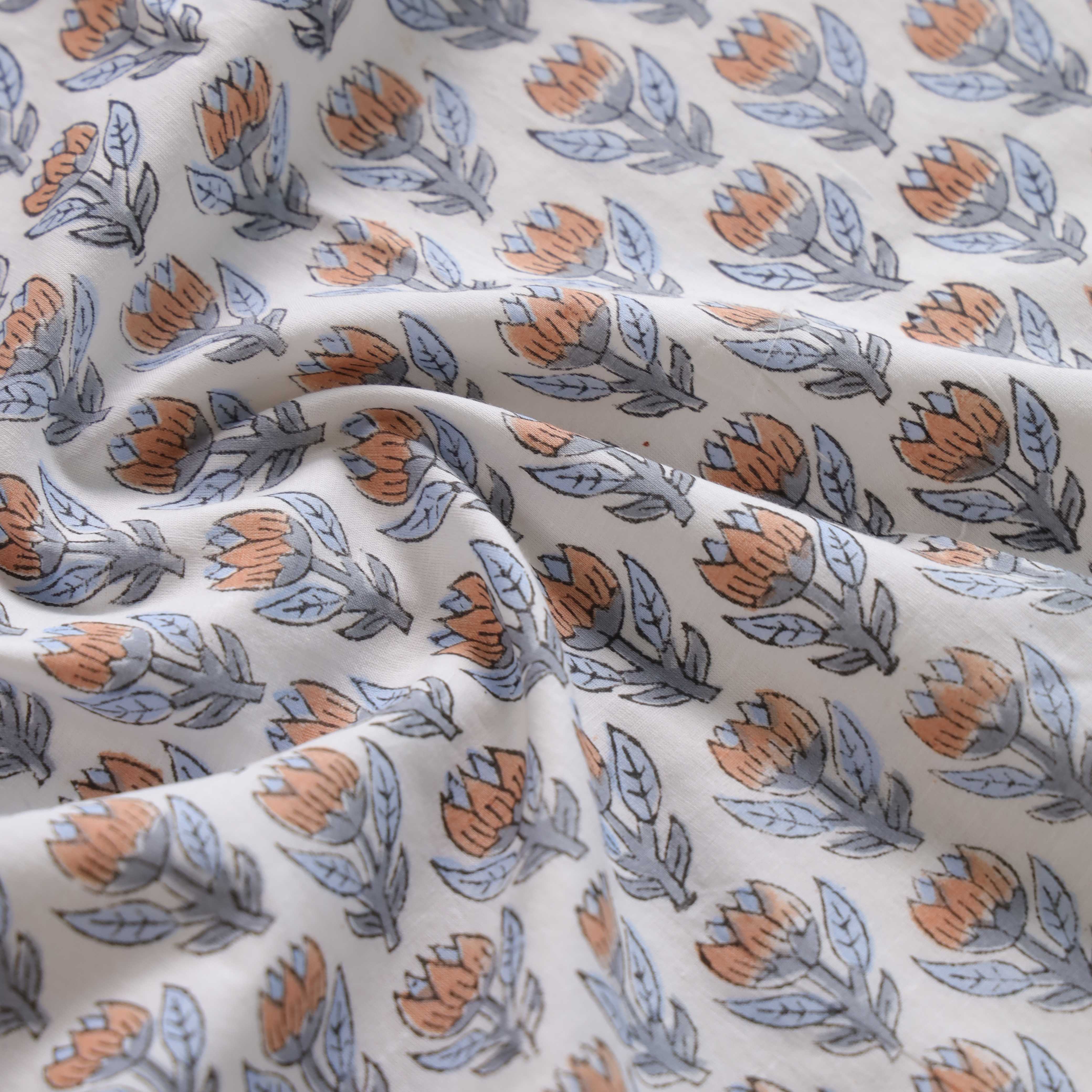 Premium 100% Cotton Floral Print Curtain - Modern Farmhouse Style (Single Panel)