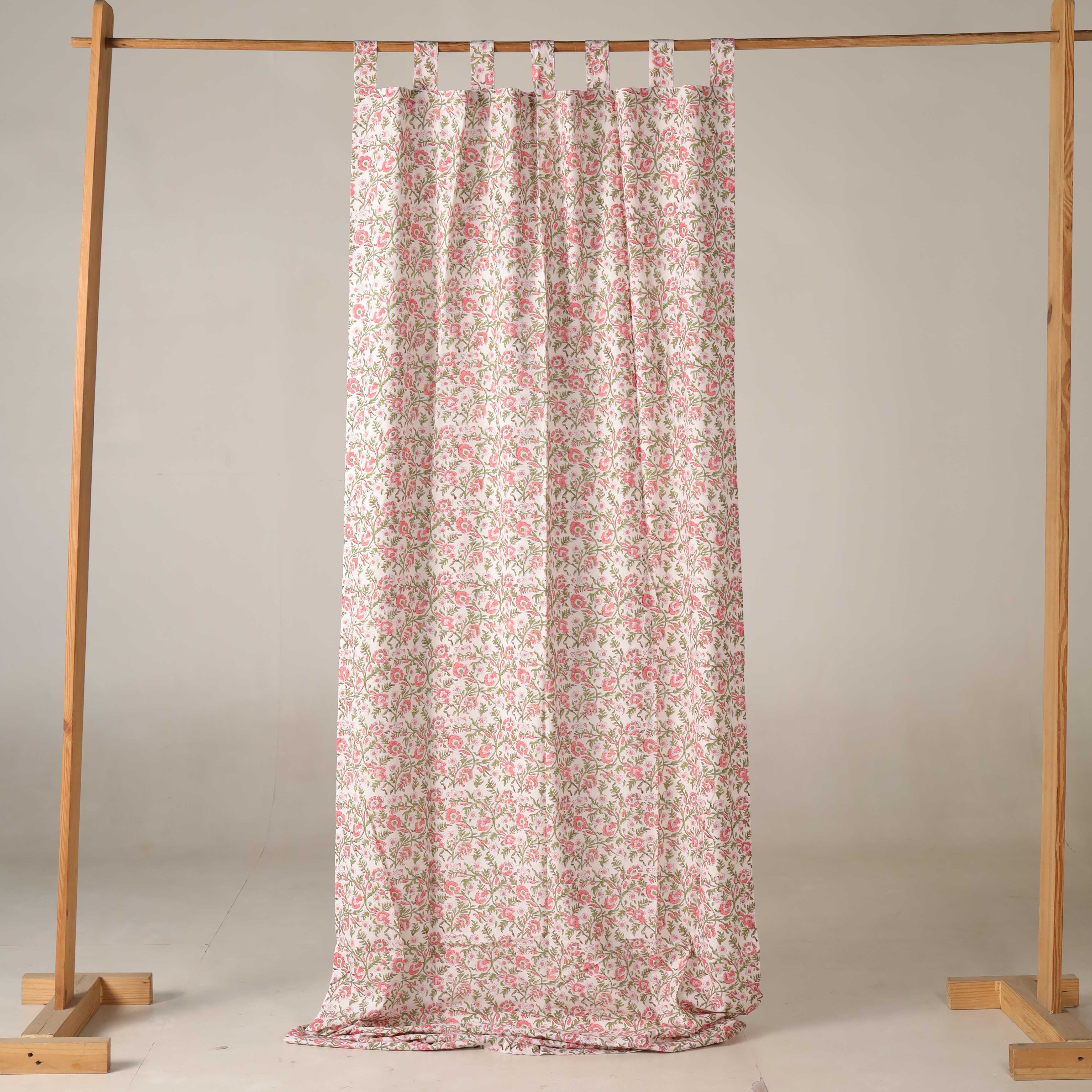 Premium Floral Cotton Curtain Panel – Handcrafted Elegance for Your Home