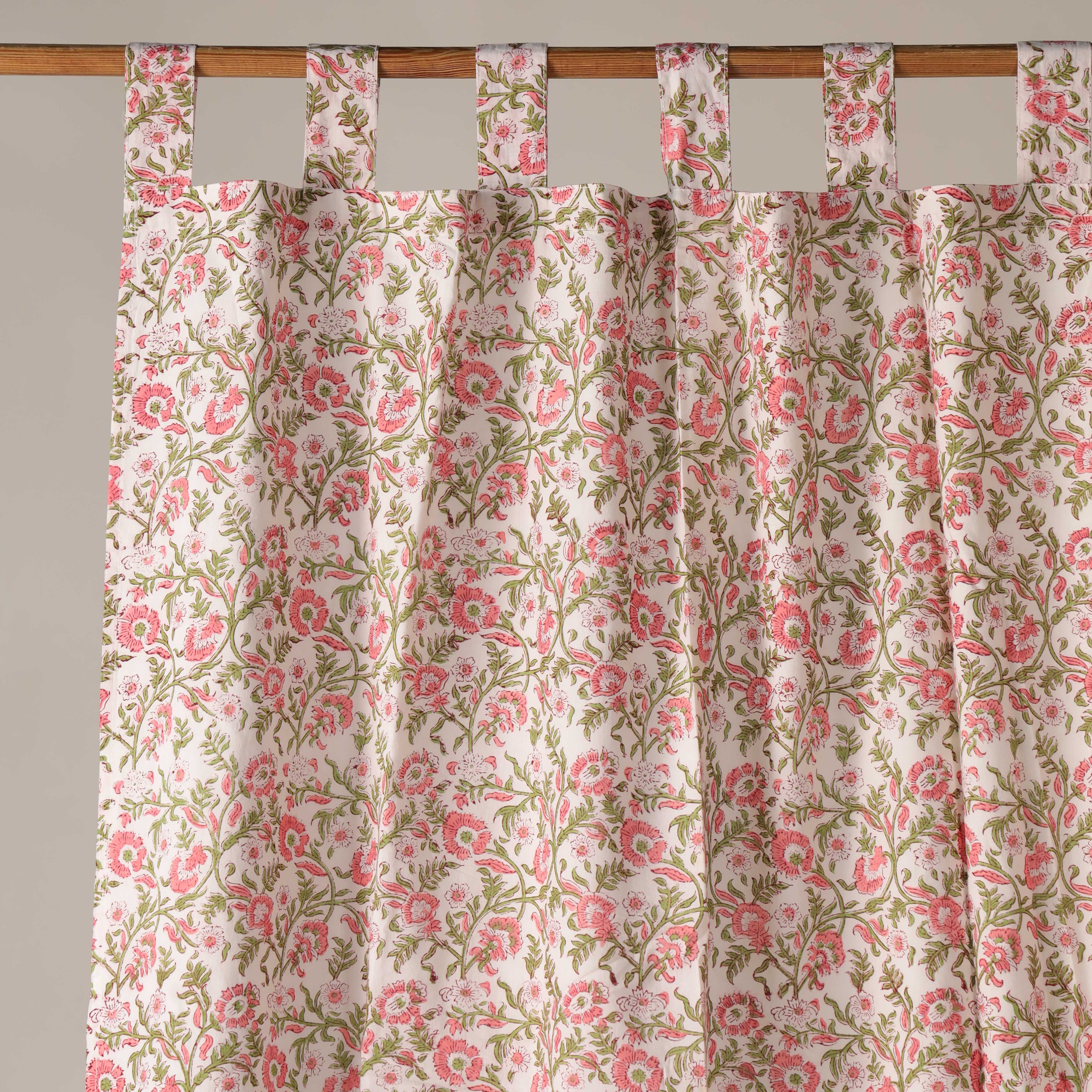 Premium Floral Cotton Curtain Panel – Handcrafted Elegance for Your Home