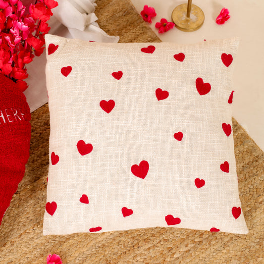 Valentine's Day Embroidered Cushion Covers - Romantic Home Décor
