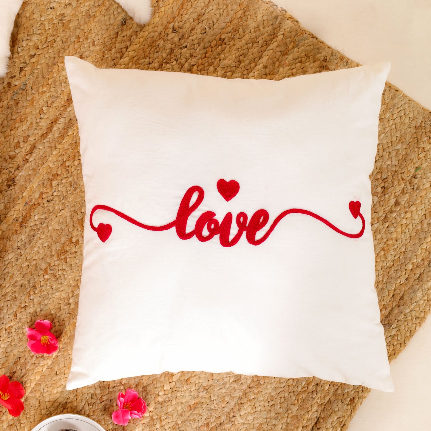 Romantic Embroidered Cushion Covers - Celebrate Love This Valentine's