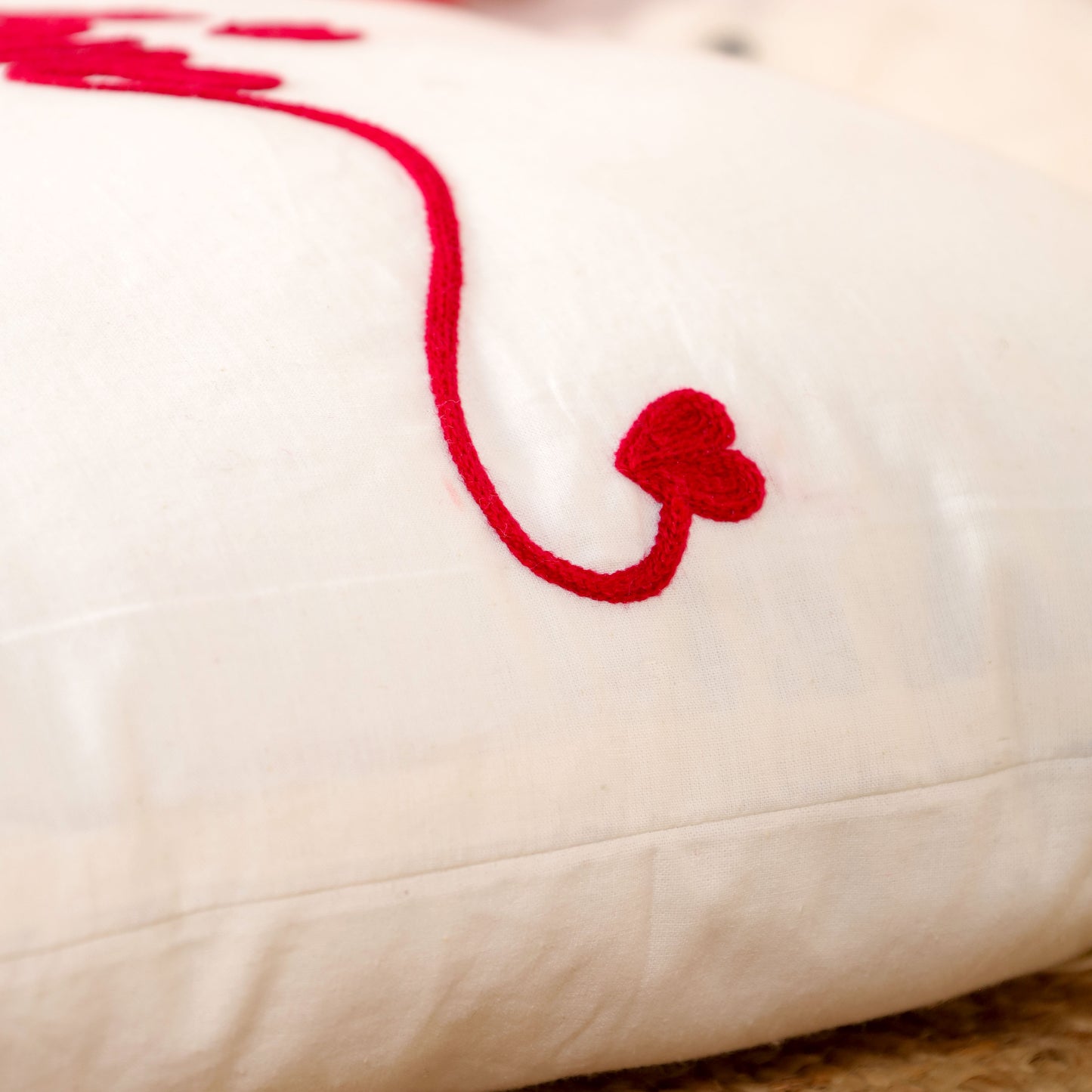 Romantic Embroidered Cushion Covers - Celebrate Love This Valentine's