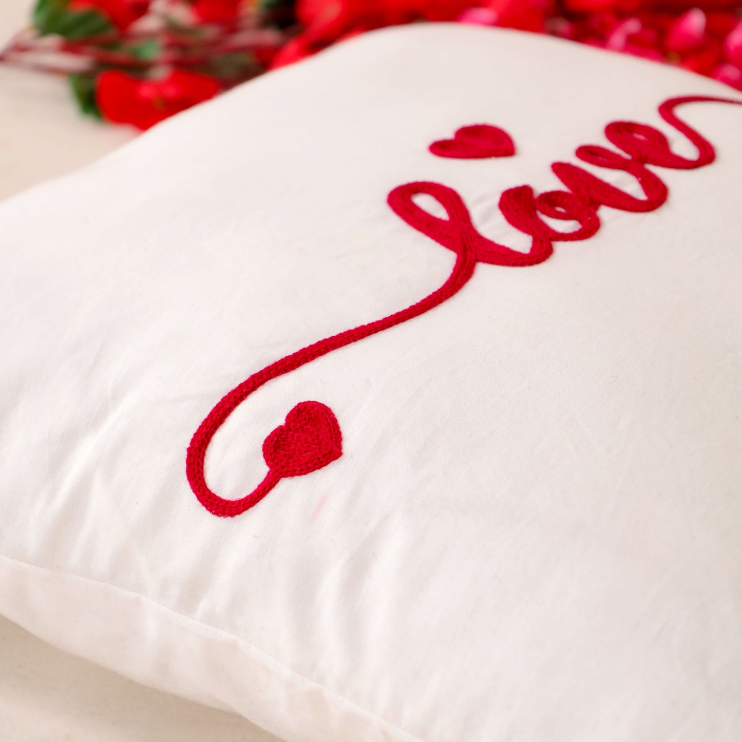 Romantic Embroidered Cushion Covers - Celebrate Love This Valentine's