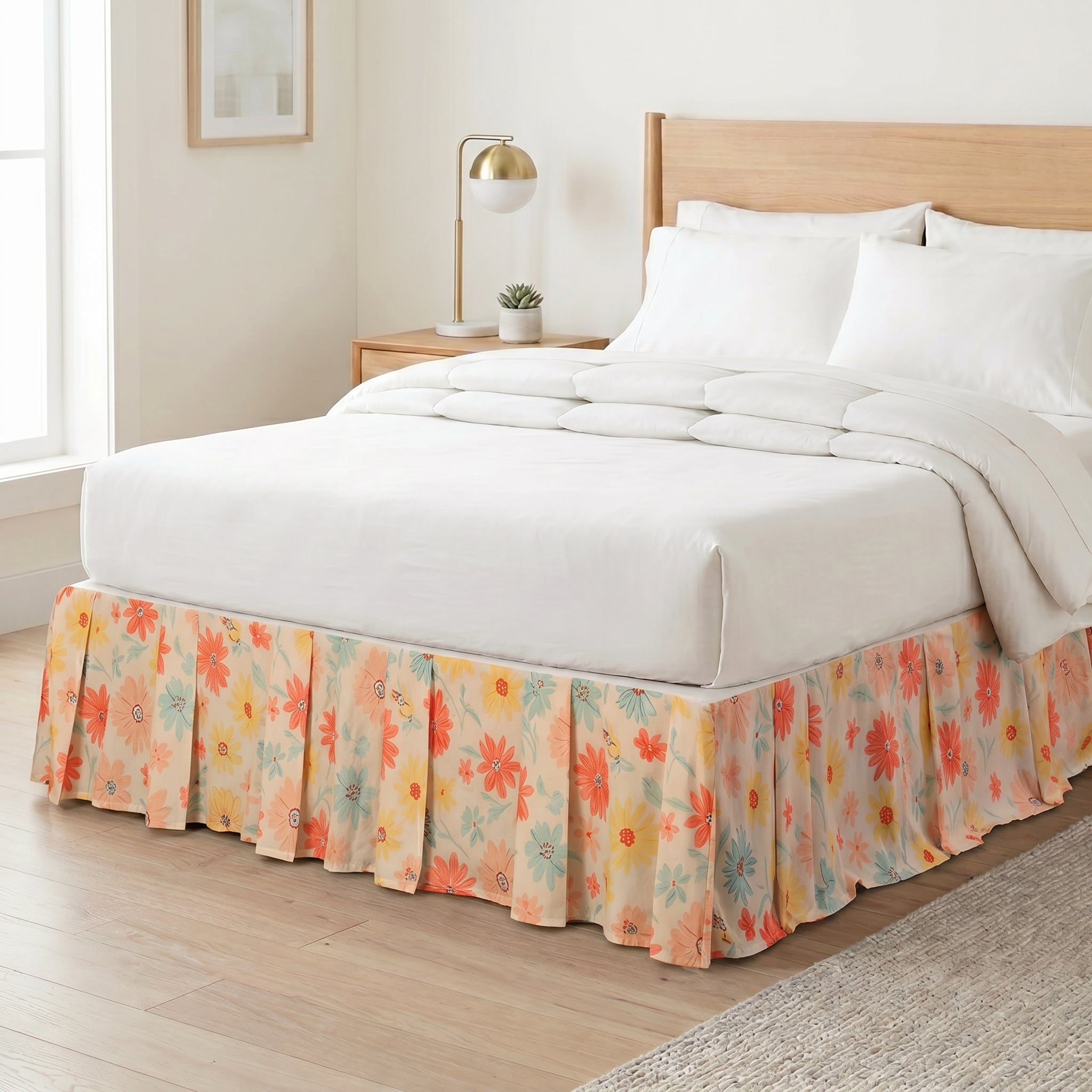 Imperial Solid Velvet Tailored Bed Skirt – Luxury Royal Crimson Split Corner Bed Valance with Ties