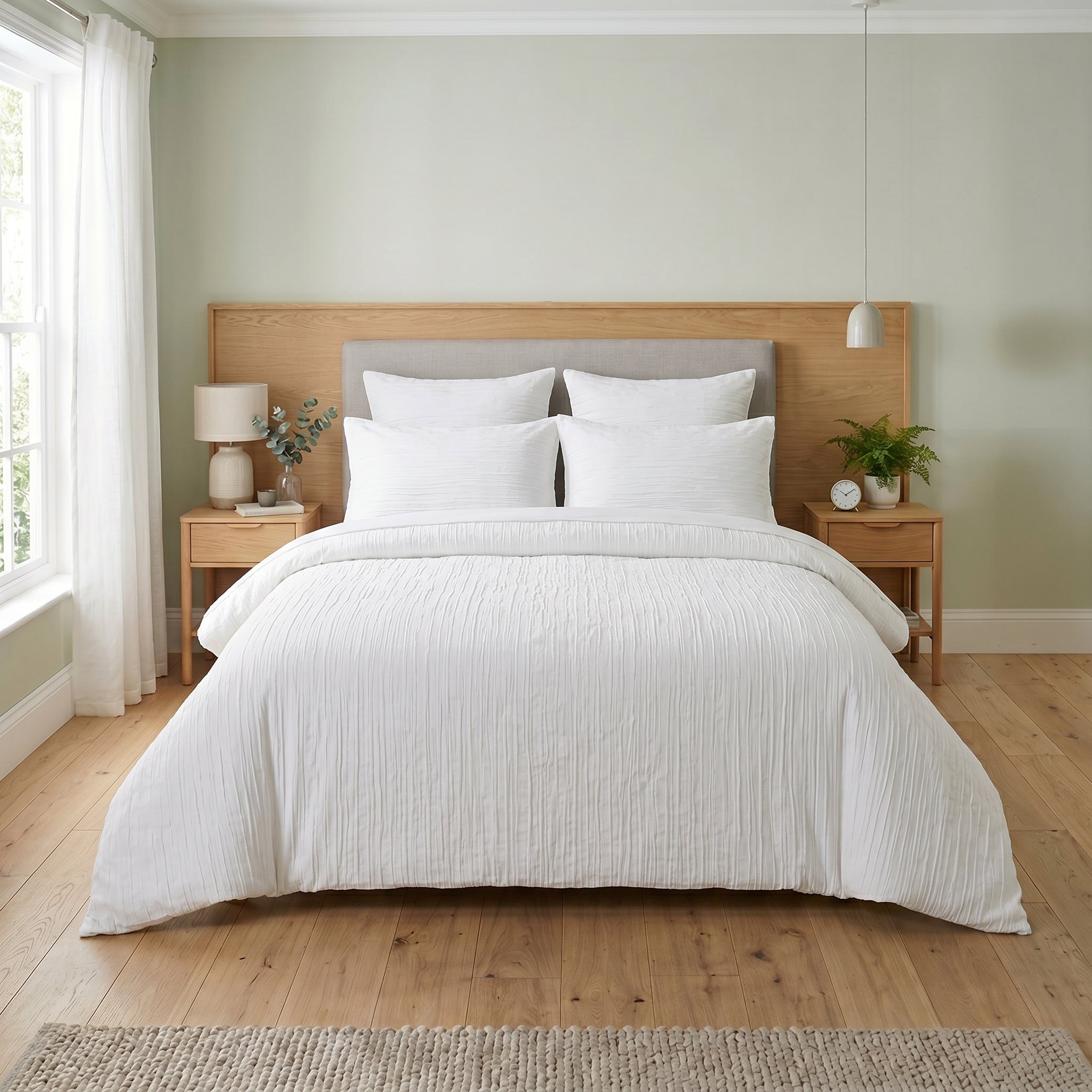 Luxury Crushed Velvet Pleated Duvet Cover Set | Opulent Bedding Collection