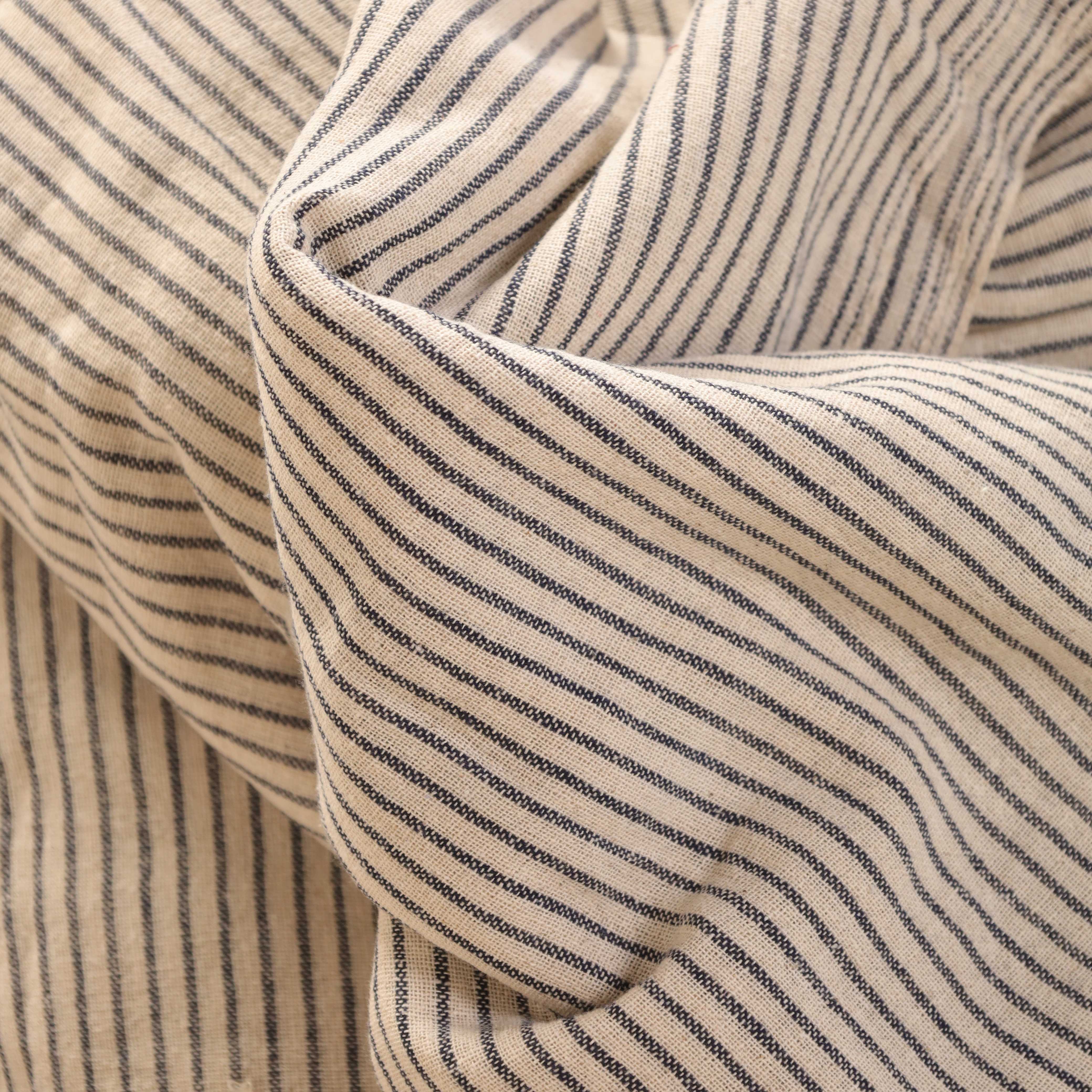 Light Sage Green Striped Premium Cotton Woven Fabric By The Yard