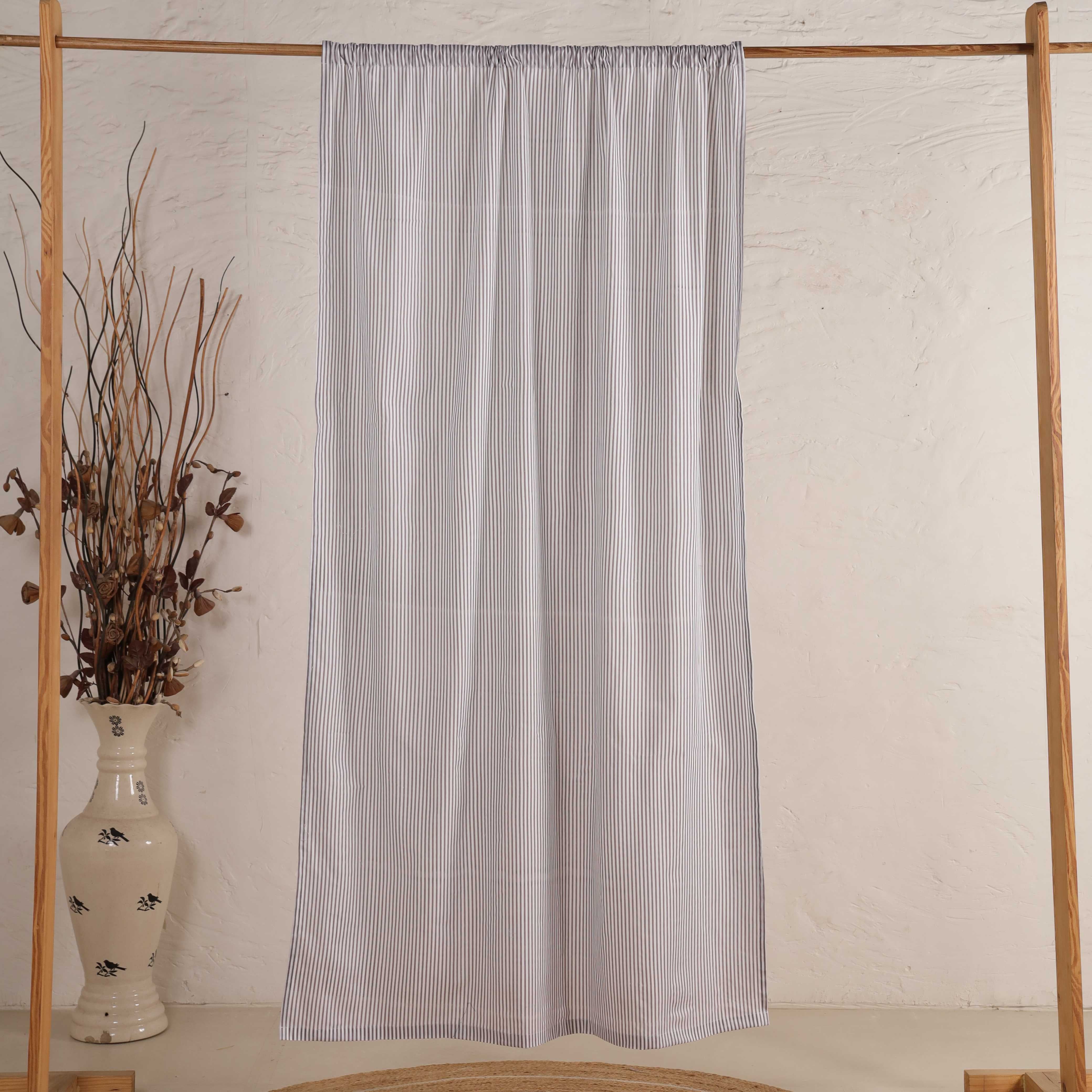 Premium 100% Cotton Floral Print Curtain - Single Panel - Elegant Orange Flower Motif Window Treatment for Living Room & Bedroom