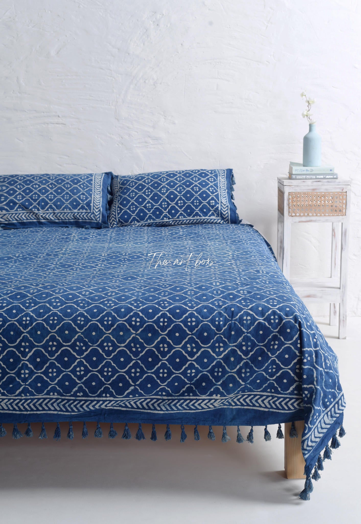 Handmade Reversible Block Printed Bedsheet and Pillow Set