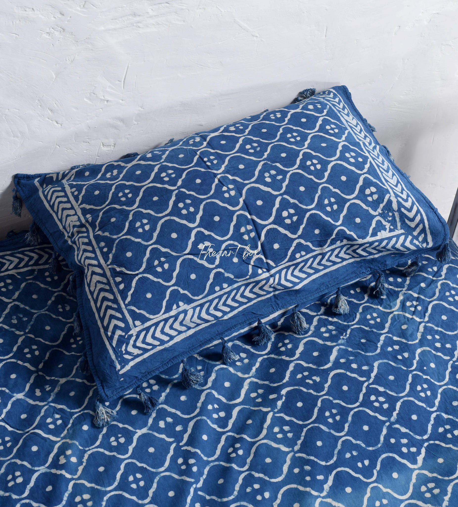 Handmade Reversible Block Printed Bedsheet and Pillow Set