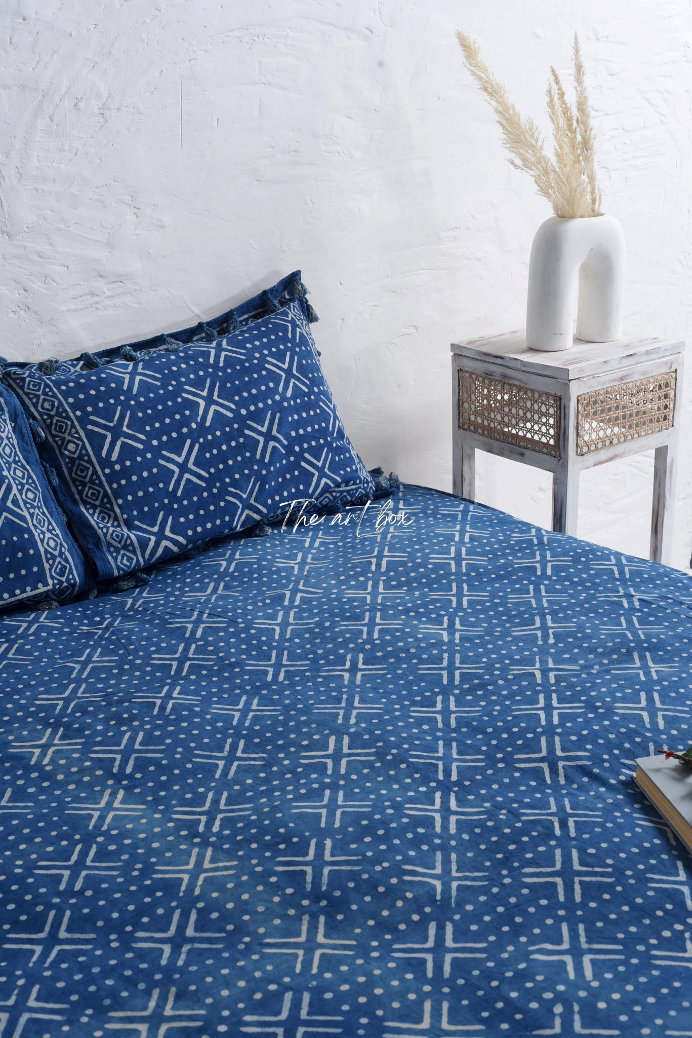 Occasion Boho Block Printed Bedsheet and Pillow Set