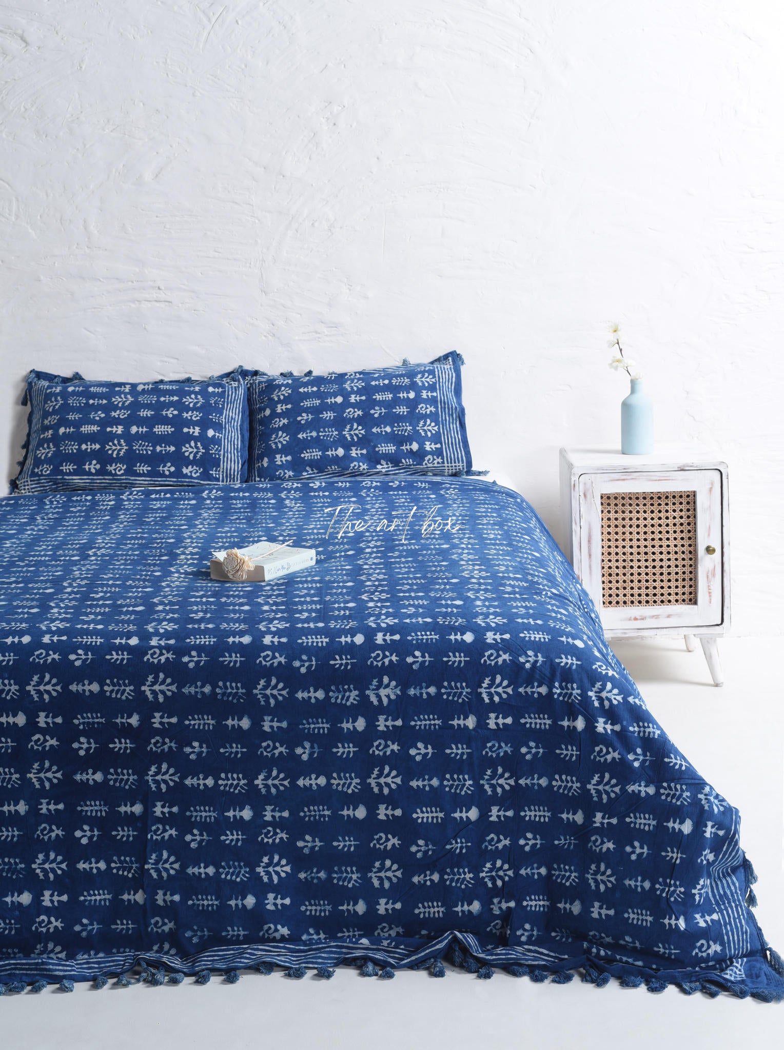 Designer Block Printed Duvet Cover and Pillow Set