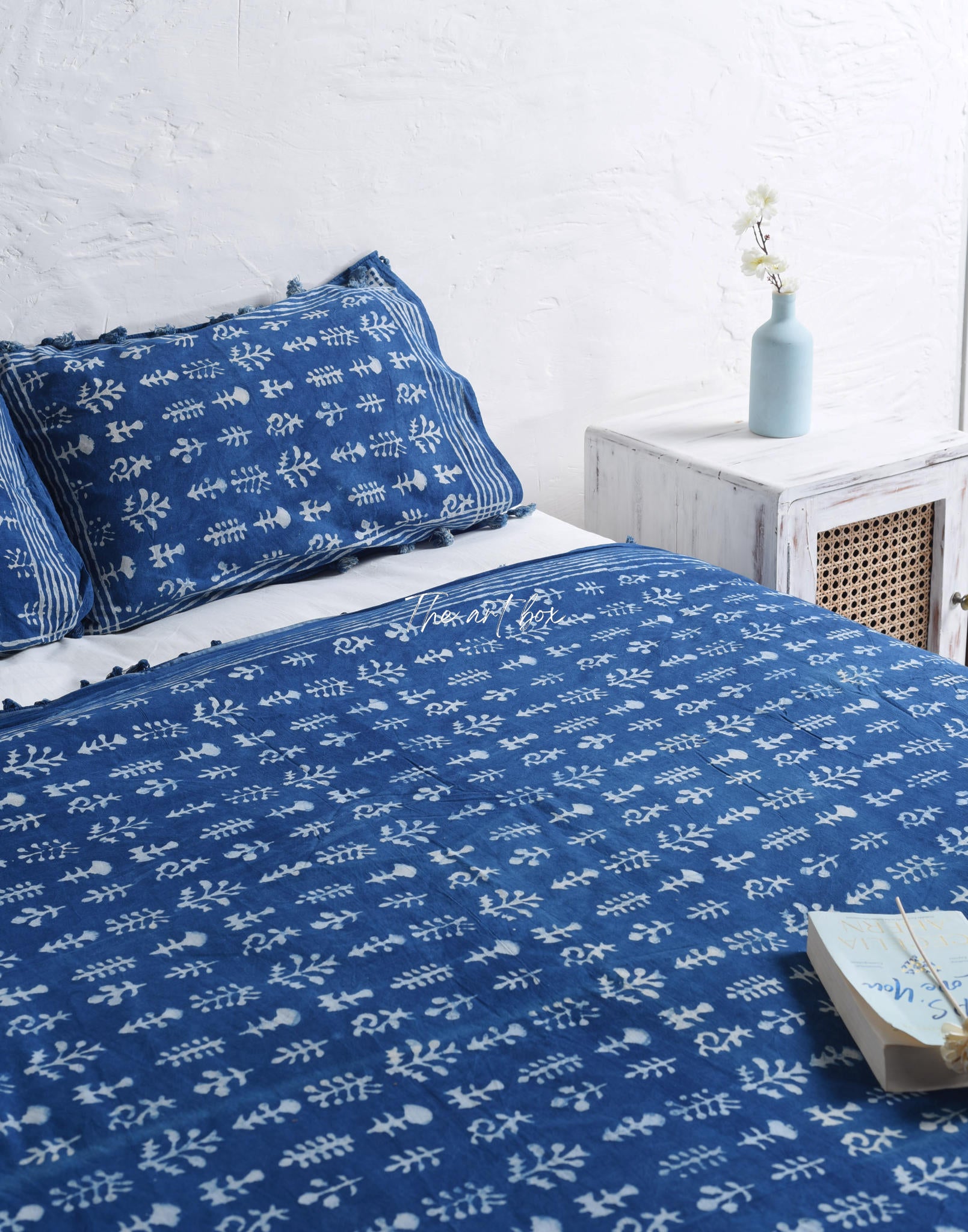 Designer Block Printed Duvet Cover and Pillow Set