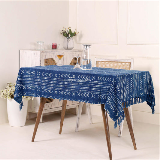 Beautiful Indigo Blue Cotton Table Covers
