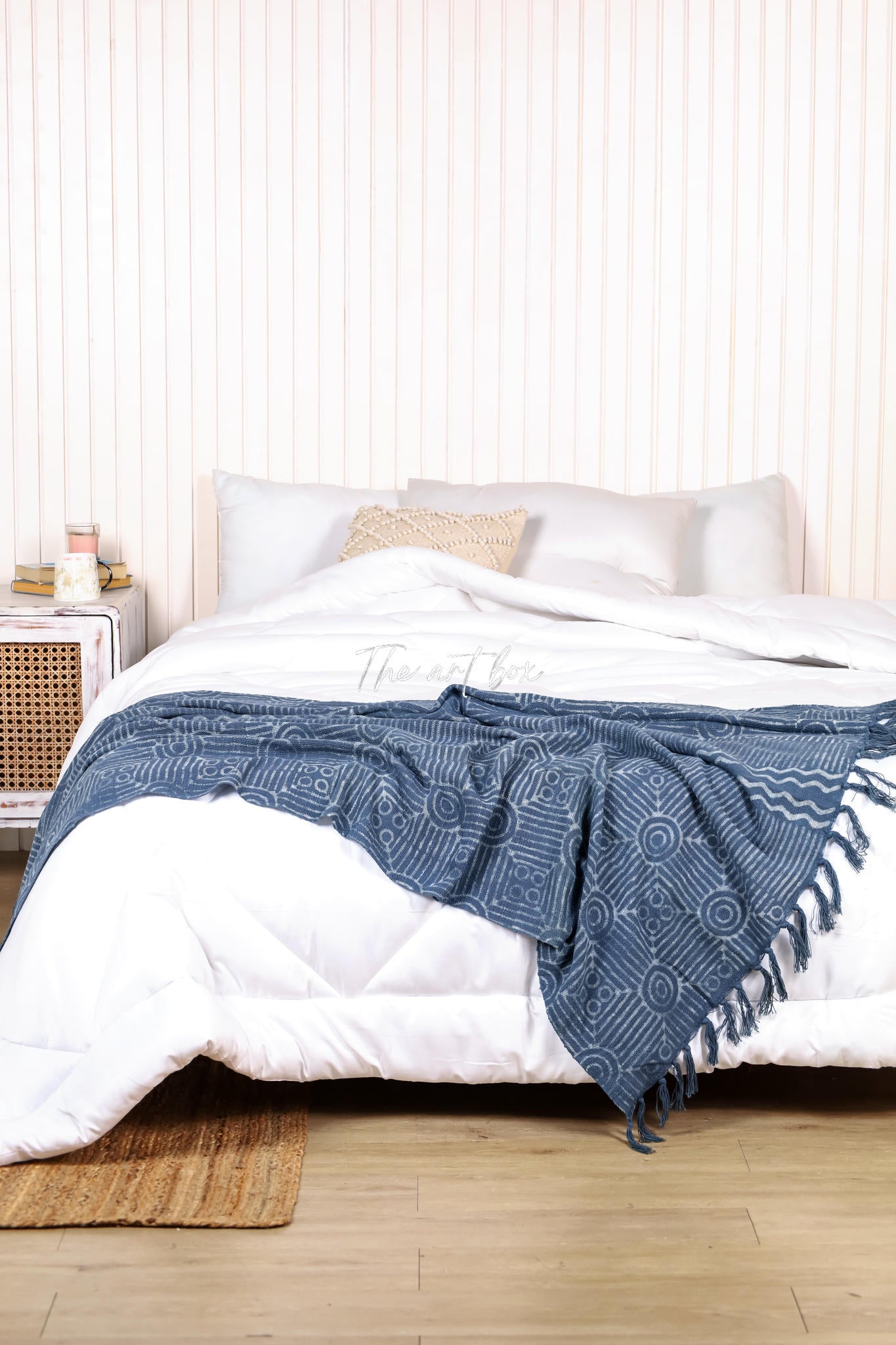 Khadi Indigo Print Throw