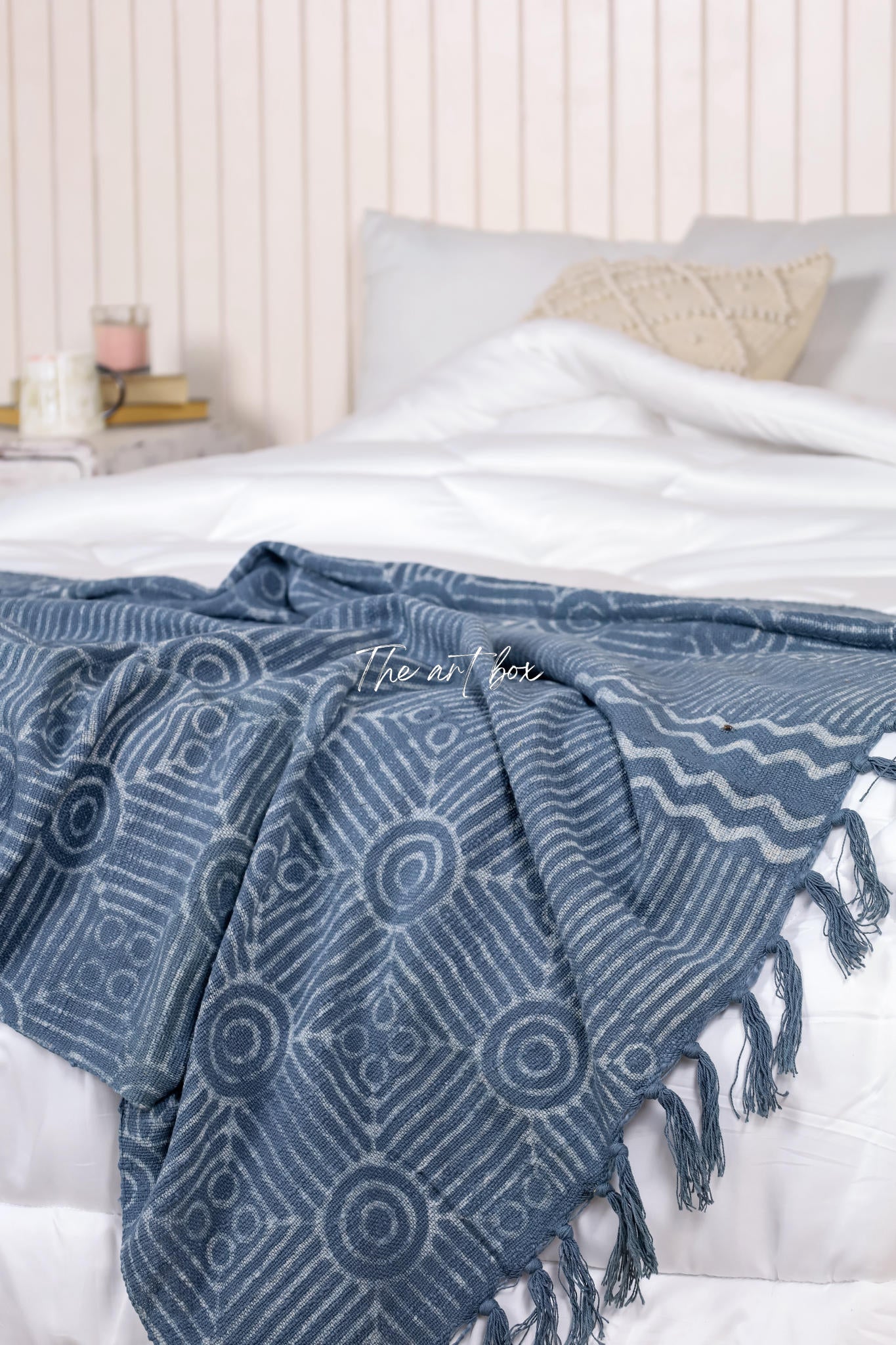 Khadi Indigo Print Throw