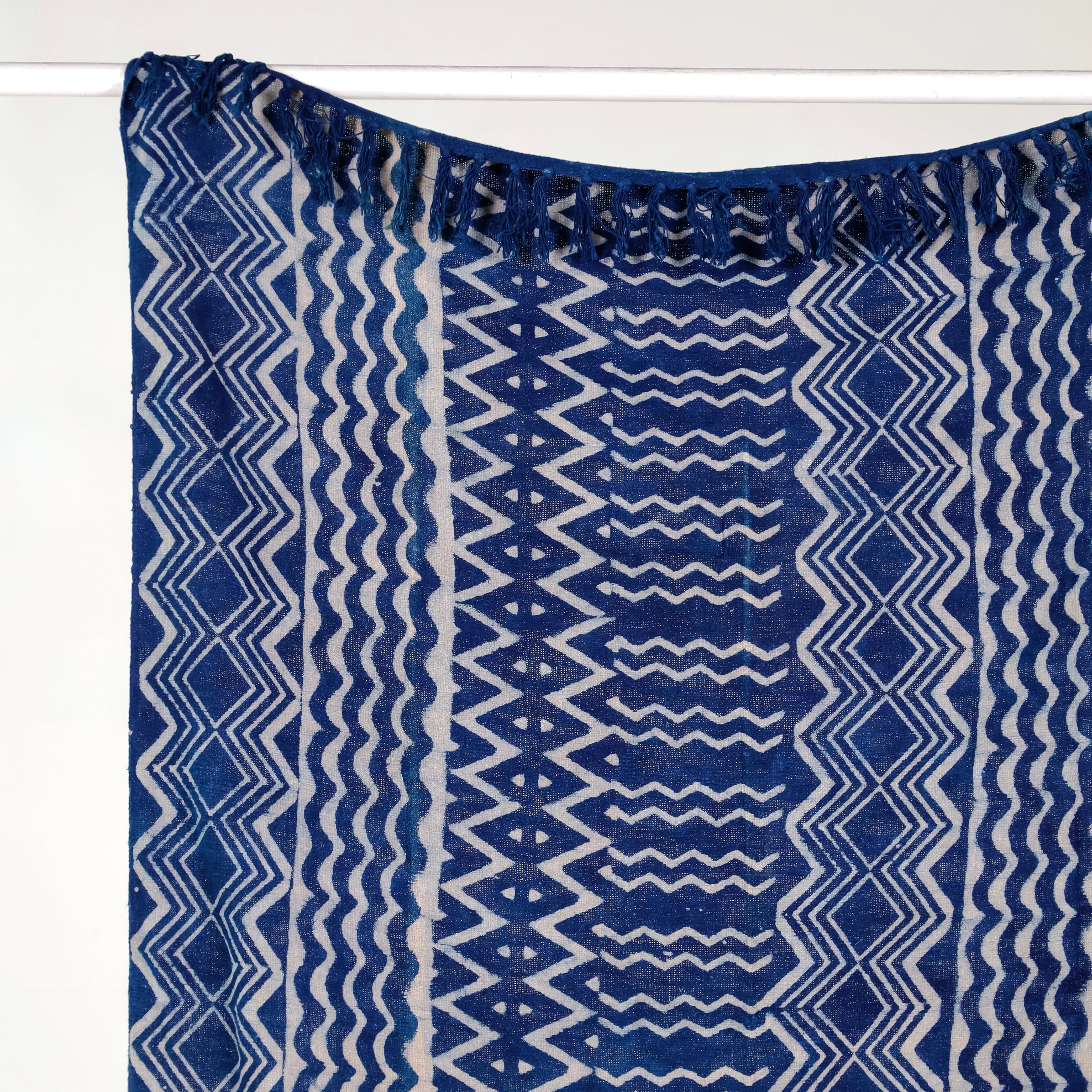 Hand Block Indigo Print Throw